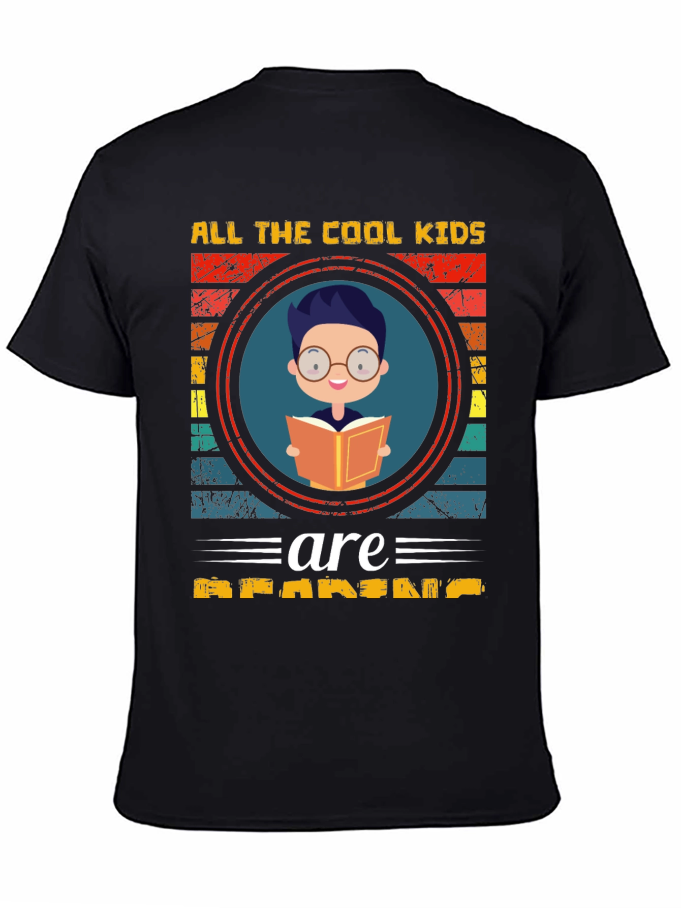 Cool Kids Reading T-Shirt - Black
