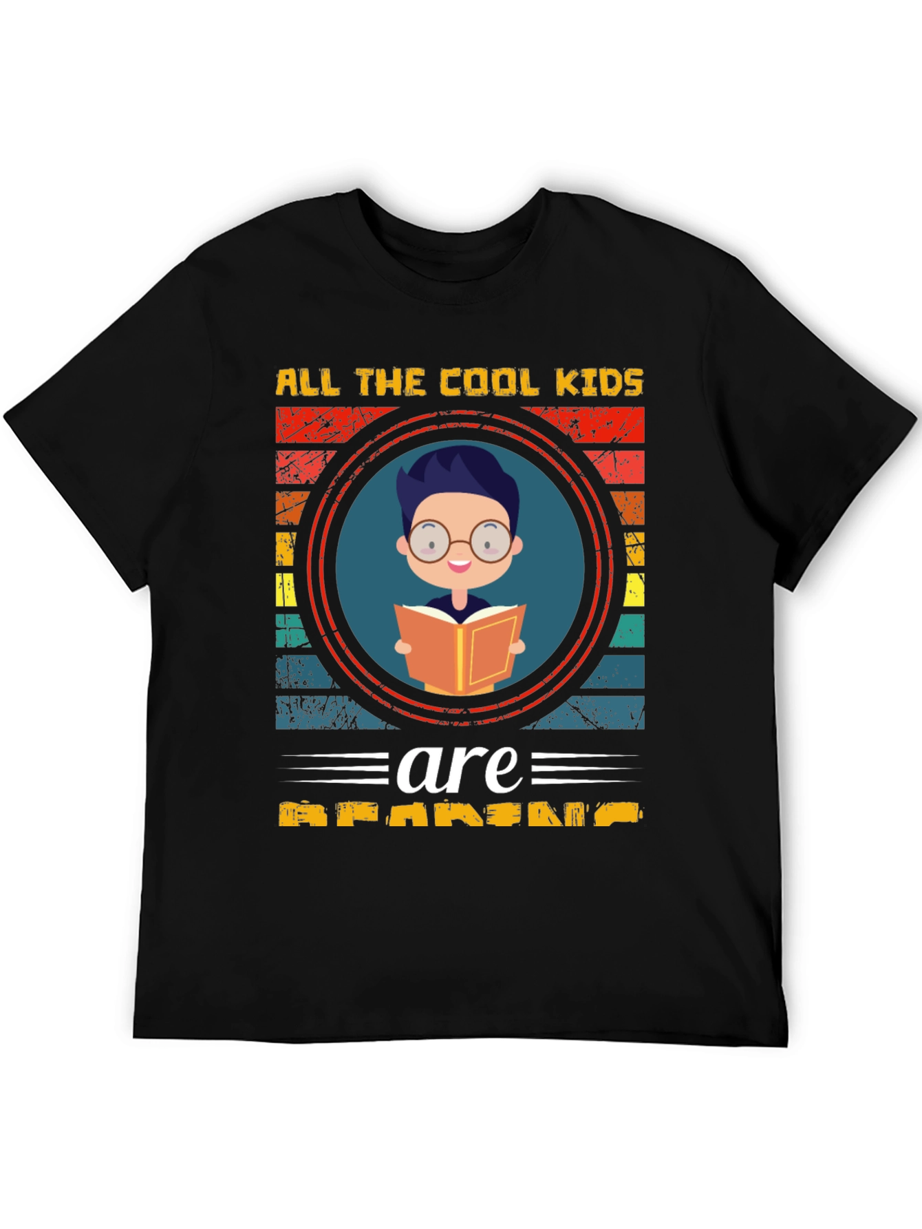 Cool Kids Reading T-Shirt - Black