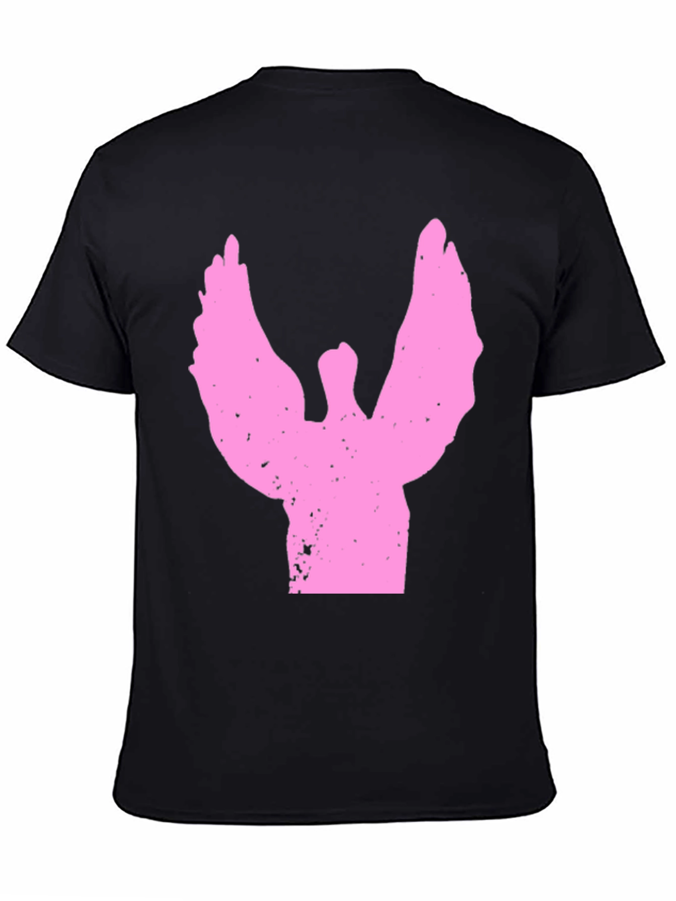 Pink Angel Graphic Black T-Shirt