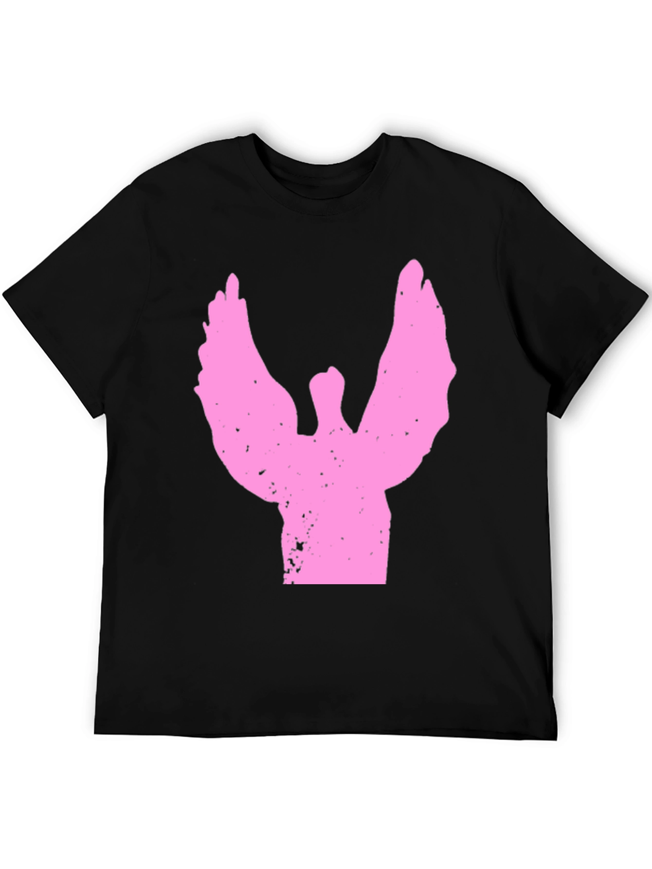 Pink Angel Graphic Black T-Shirt