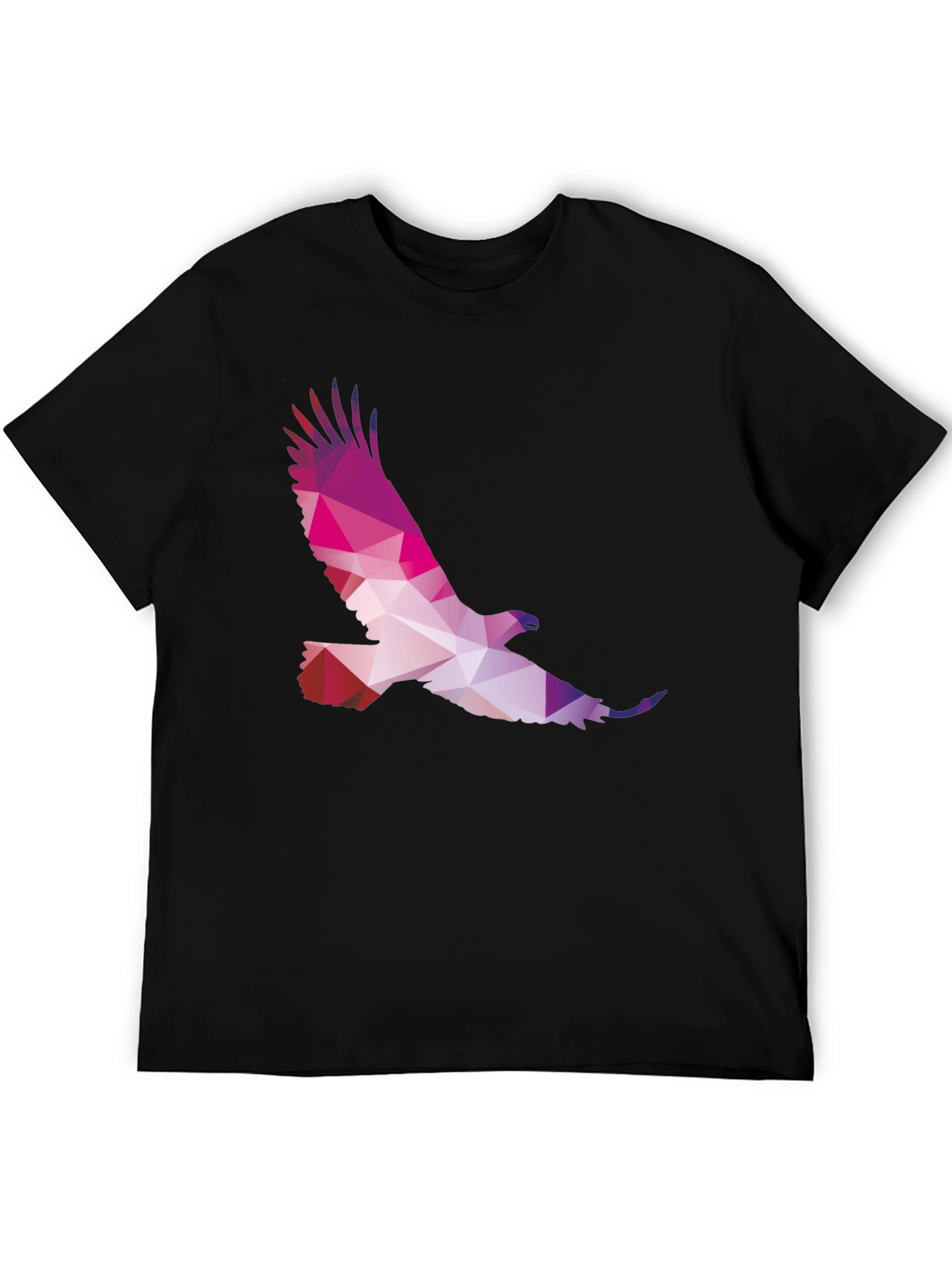 Geometric Eagle Graphic Tee - Black
