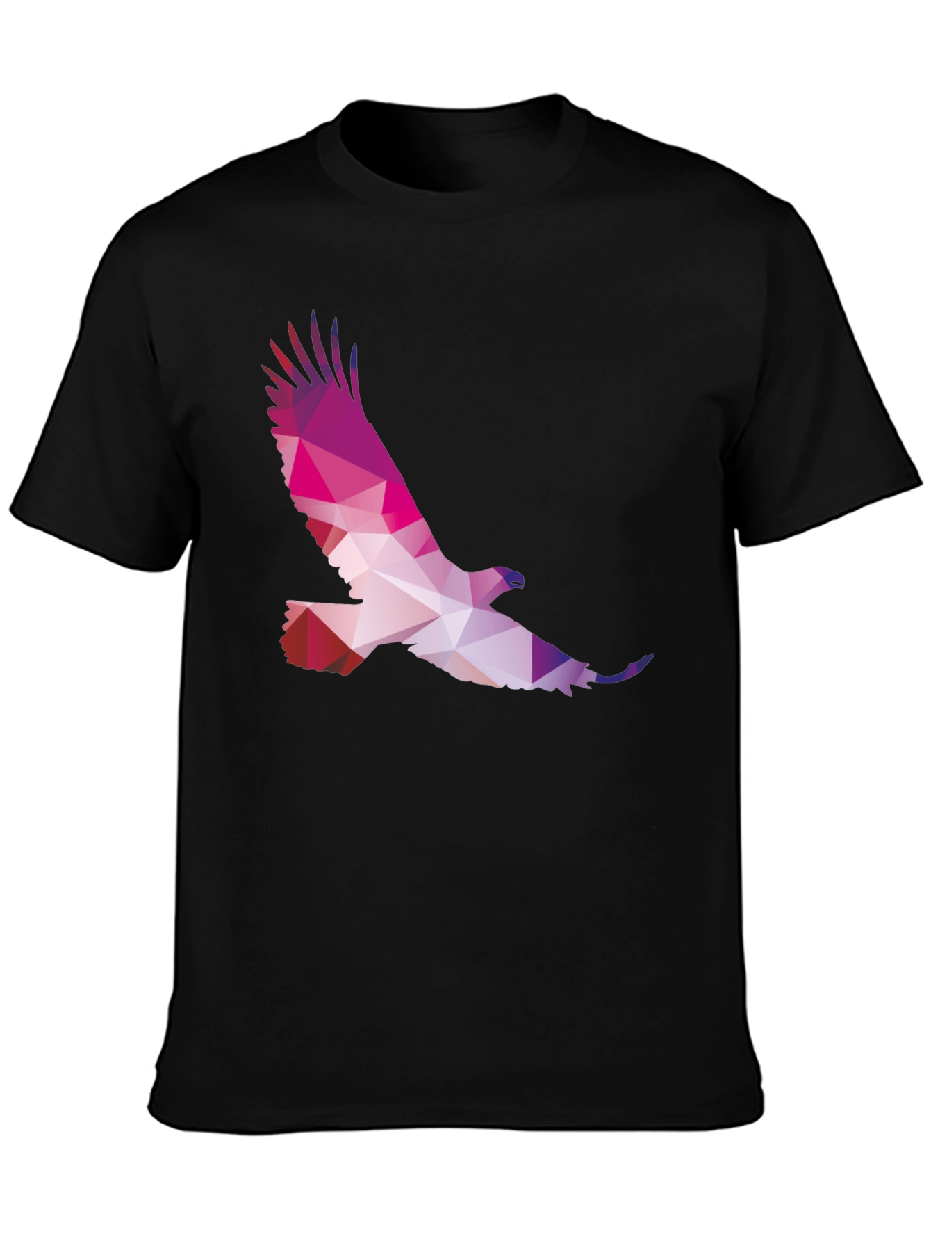 Geometric Eagle Graphic Tee - Black