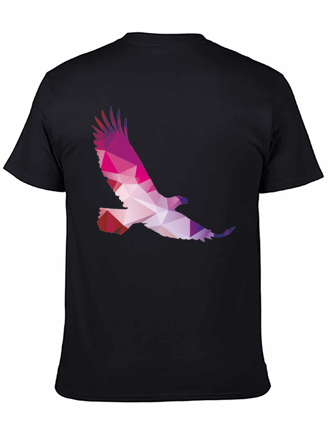Geometric Eagle Graphic Tee - Black