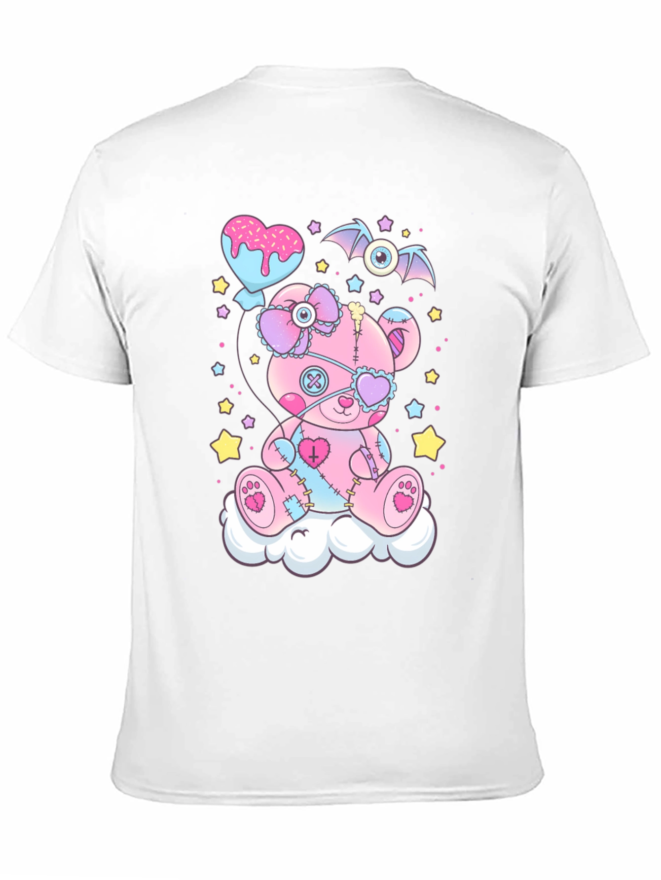 Cute Goth Pastel Teddy Bear Graphic T-Shirt