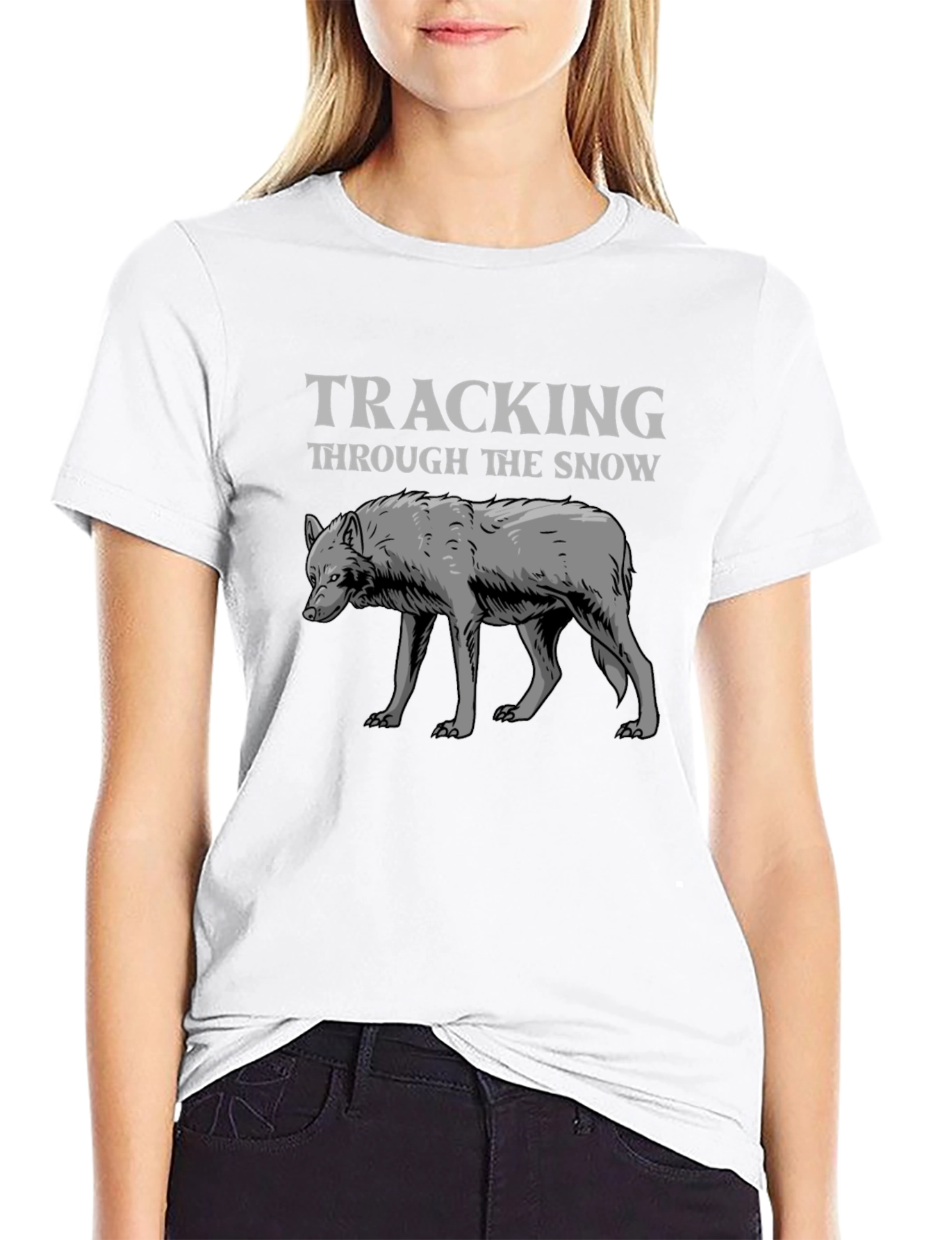 Tracking Through The Snow Wolf T-Shirt