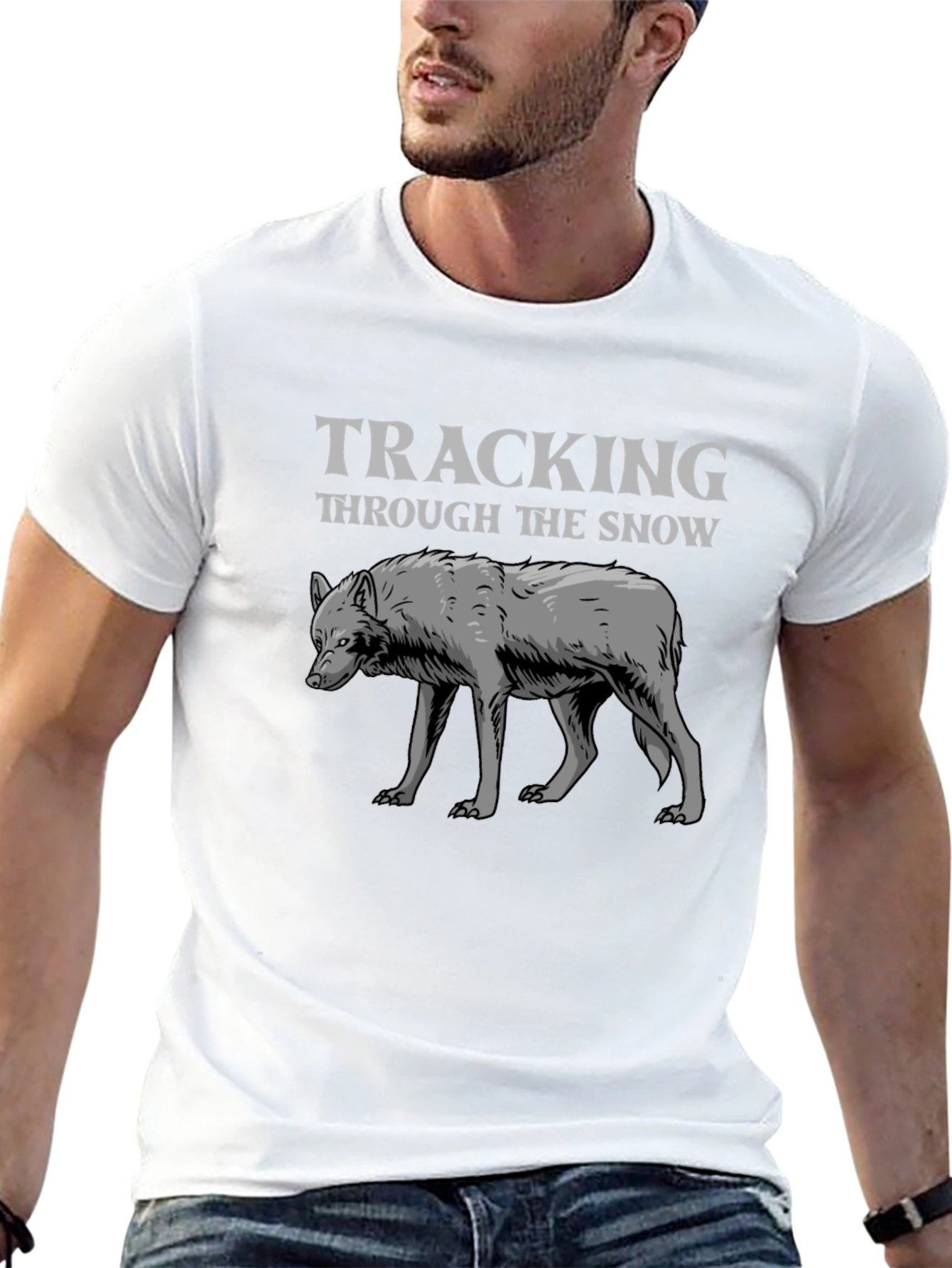 Tracking Through The Snow Wolf T-Shirt