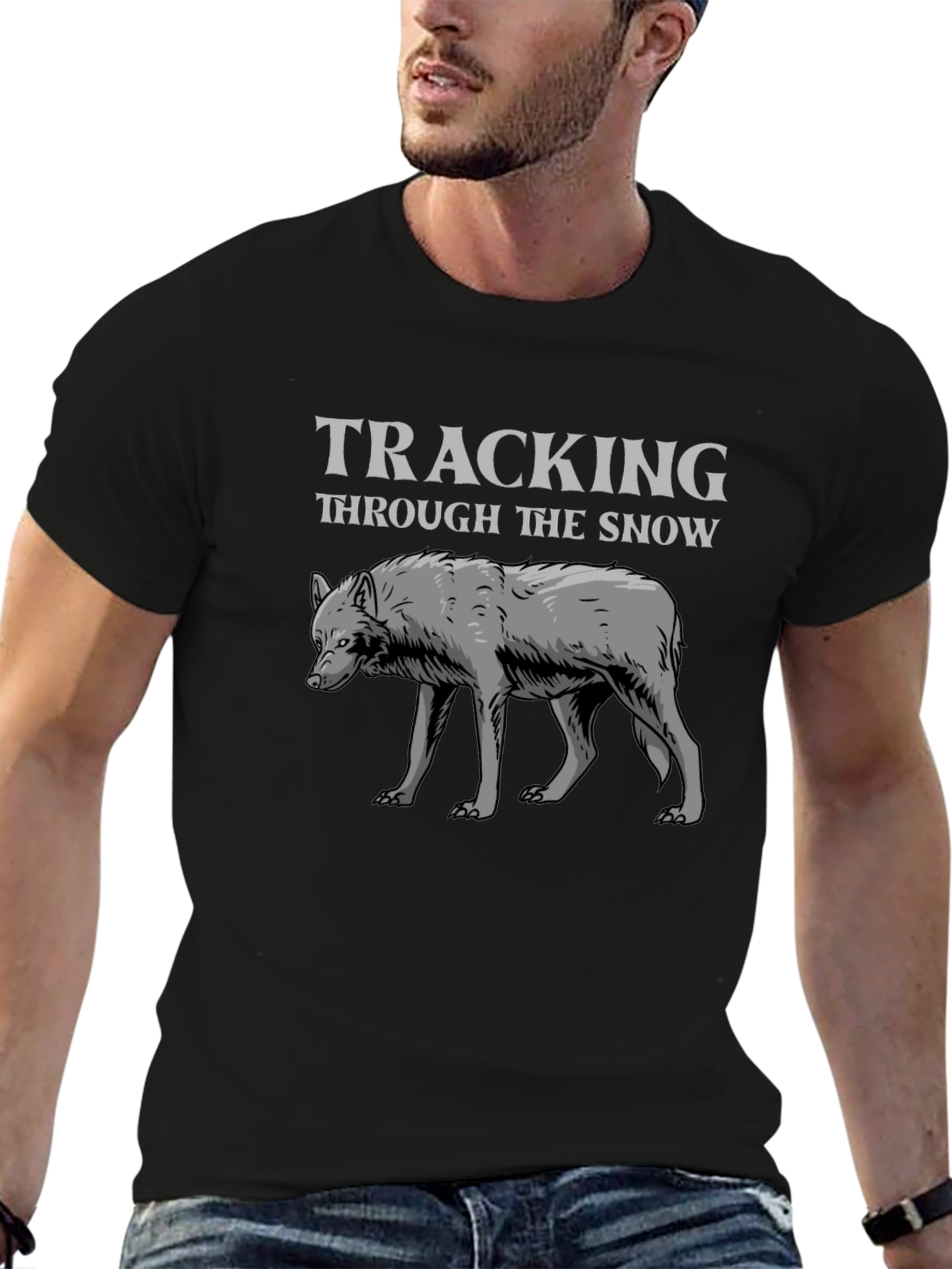 Tracking Through The Snow Wolf T-Shirt