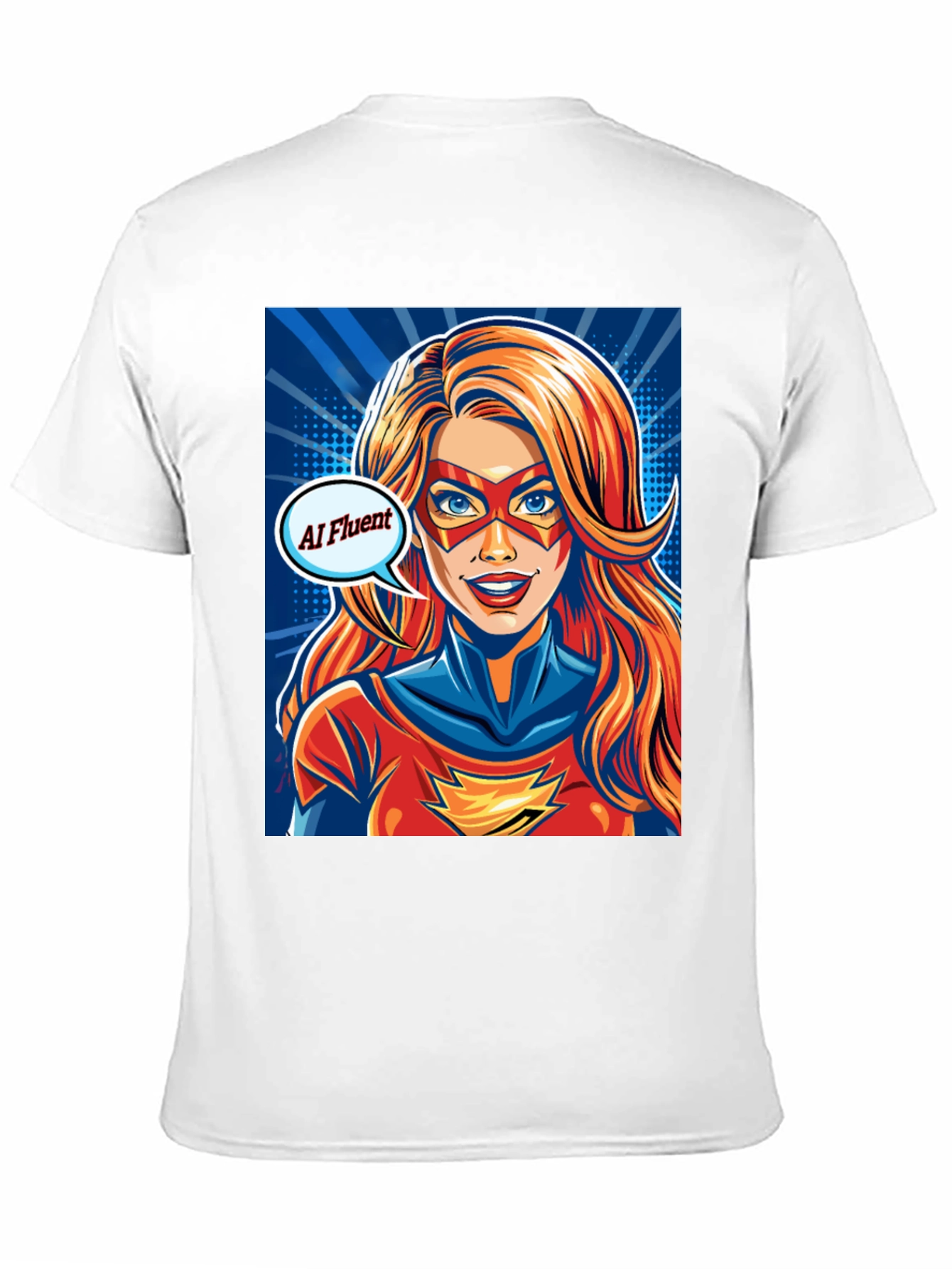 AI Fluent Superhero T-Shirt - Comic Style Tee