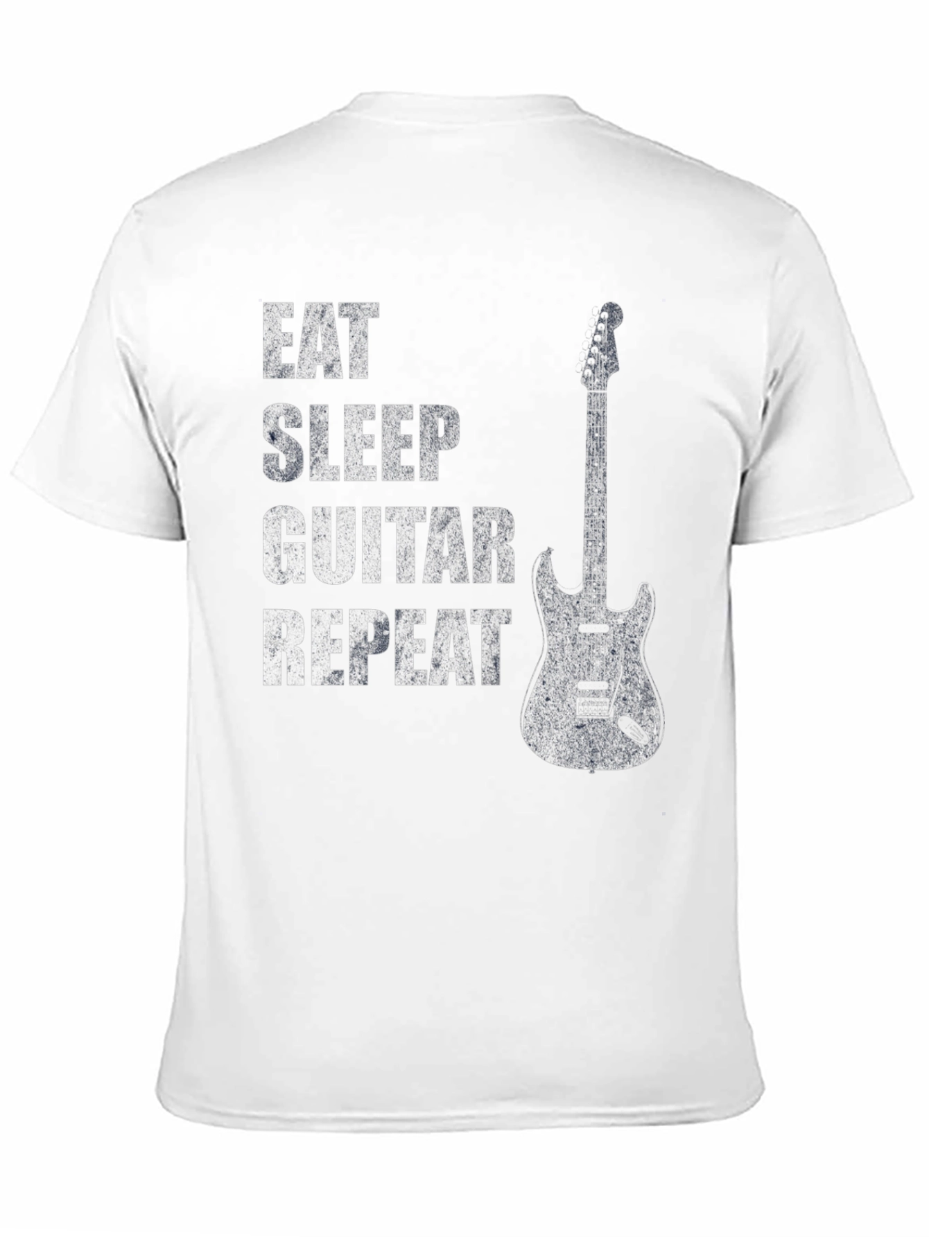 Eat Sleep Guitar Repeat Black Graphic Tee