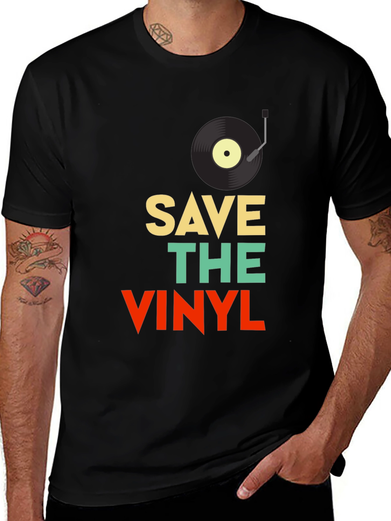 Save The Vinyl Retro Graphic Tee
