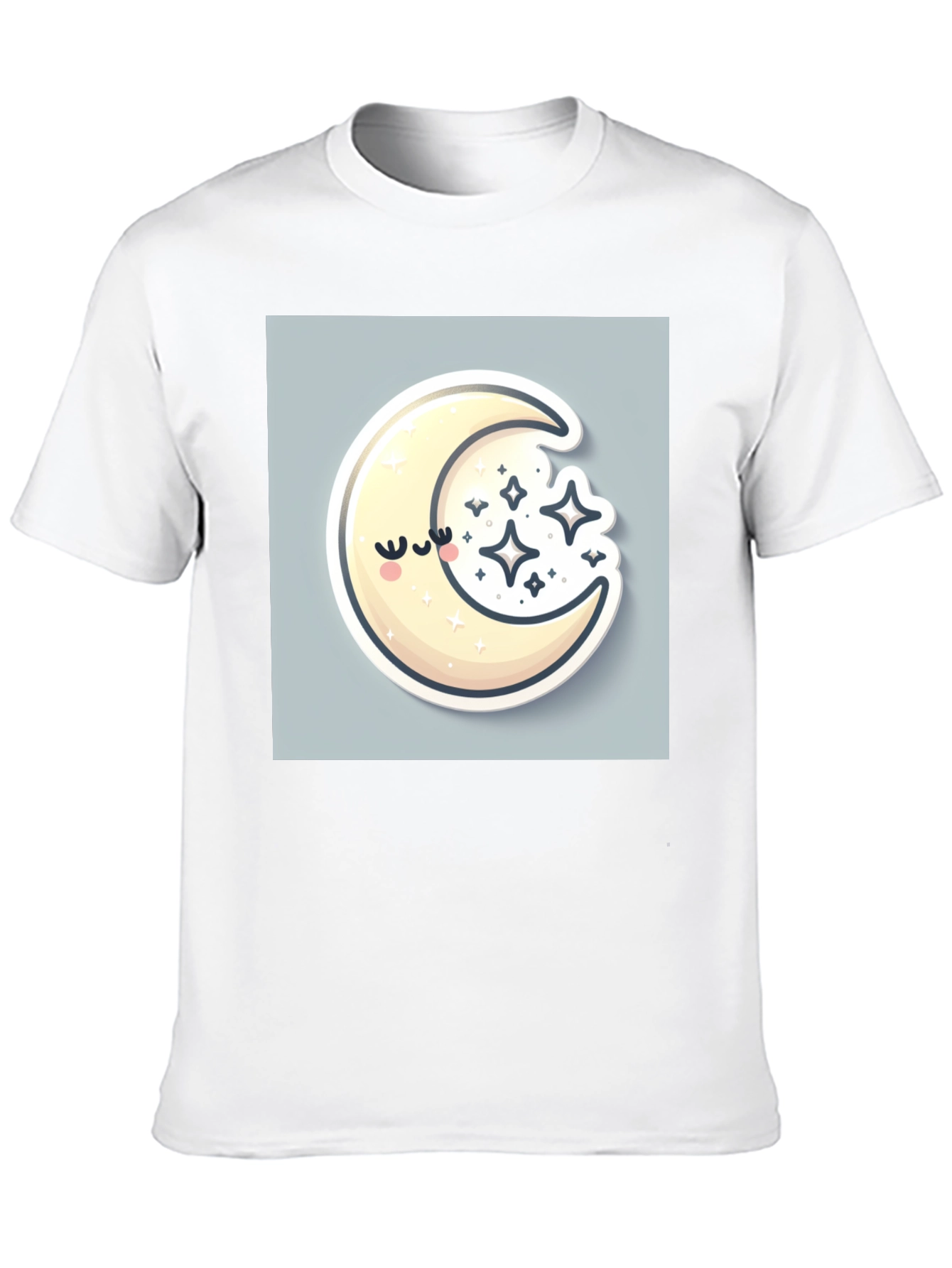 Dreamy Moon Graphic Tee - Black Cotton Comfort