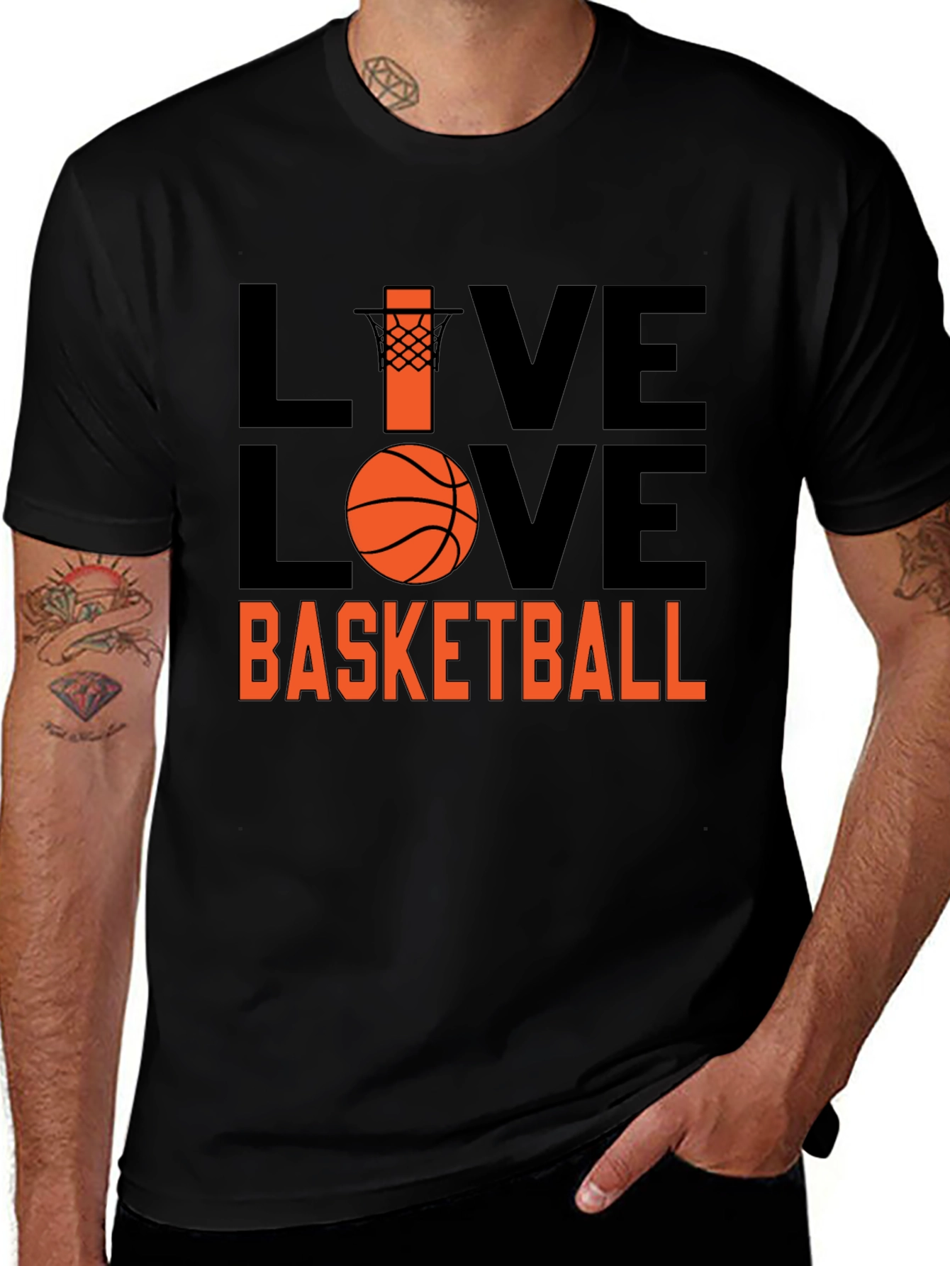 Live Love Basketball Graphic T-Shirt