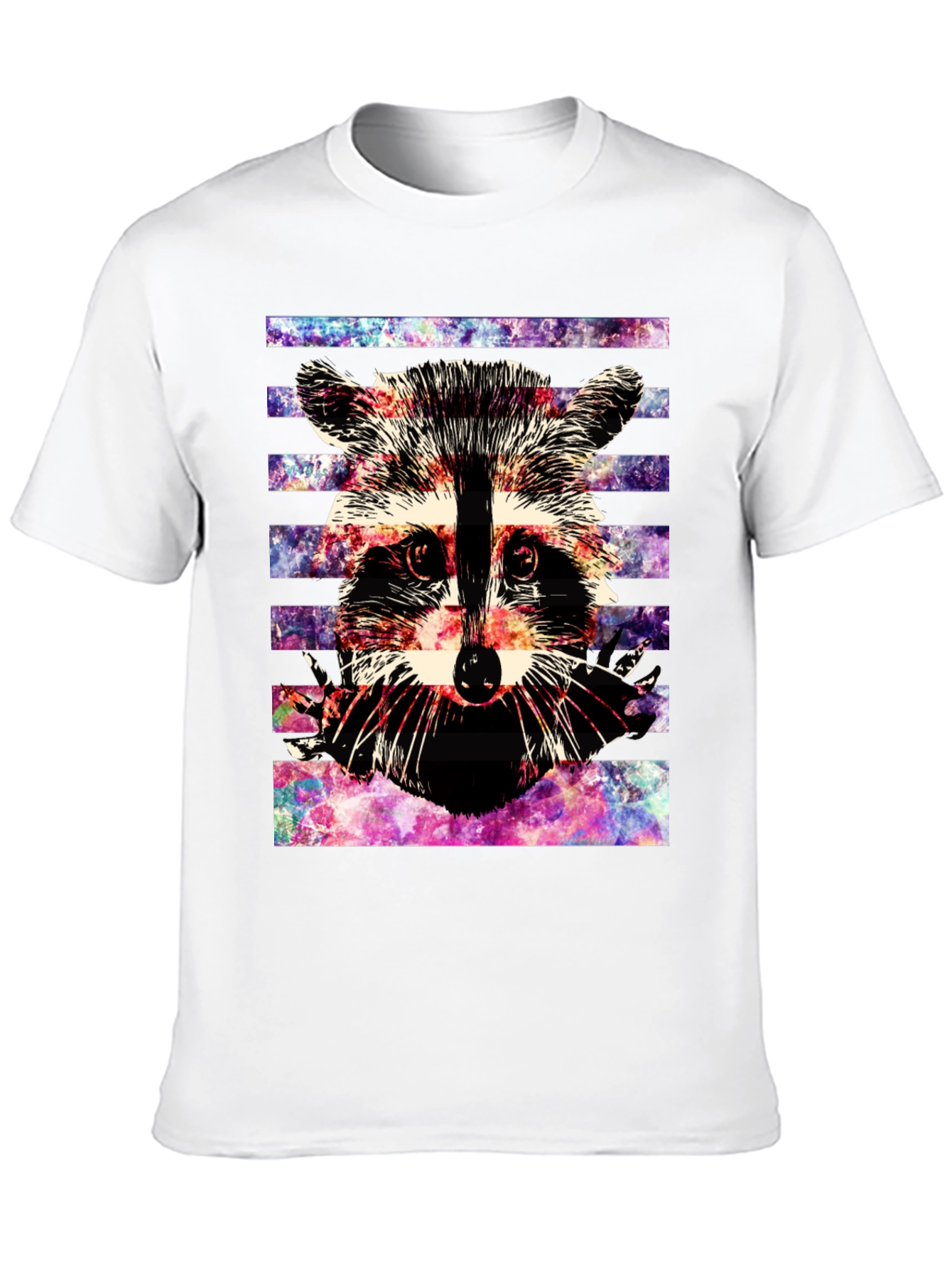 Raccoon Galaxy T-Shirt - Mens Black Graphic Tee