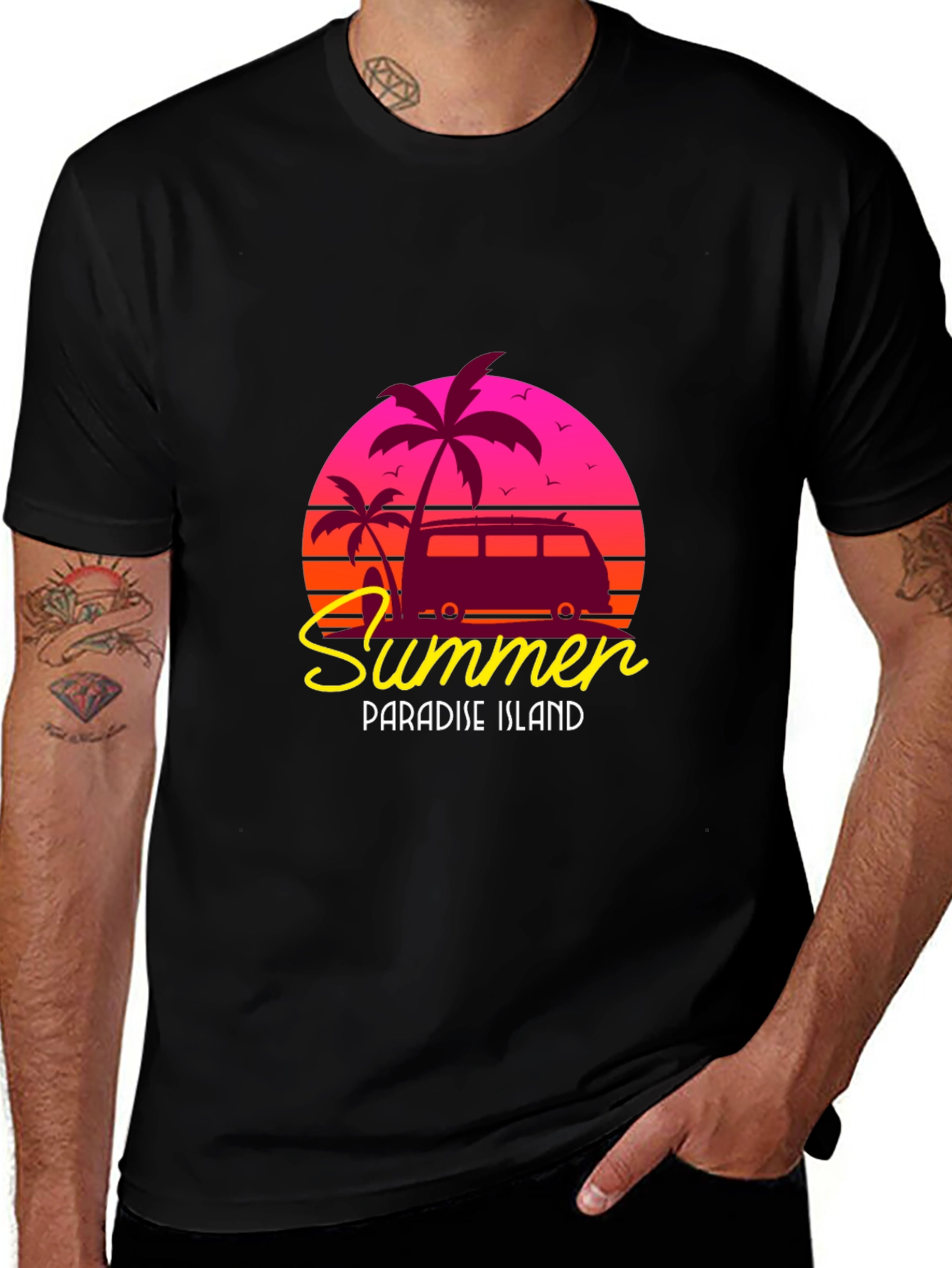 Summer Paradise Island Graphic Tee