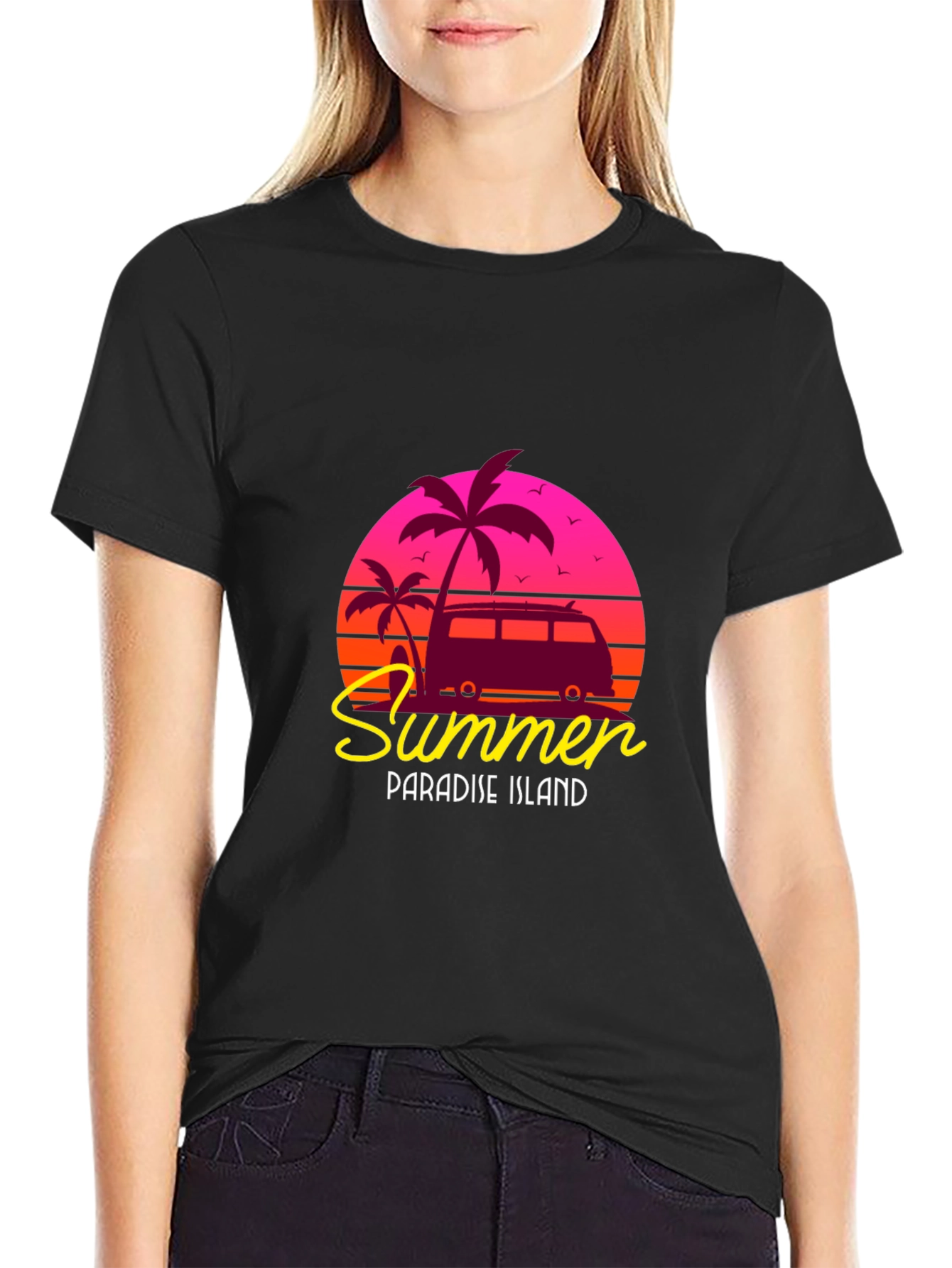 Summer Paradise Island Graphic Tee