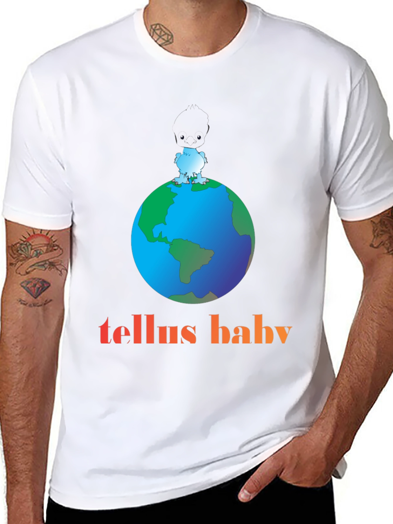 Tellus Baby Graphic T-Shirt - Earth Design