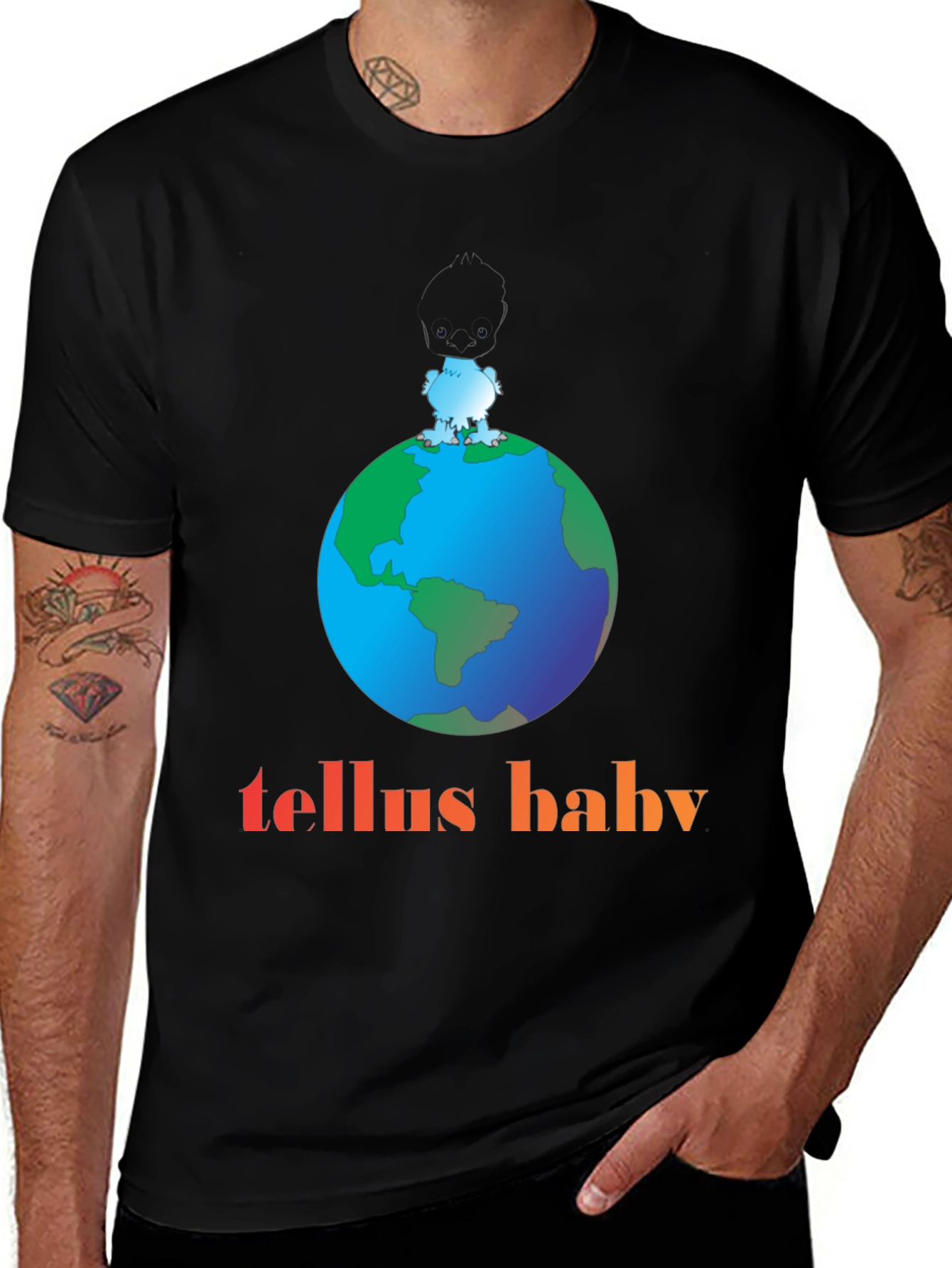Tellus Baby Graphic T-Shirt - Earth Design