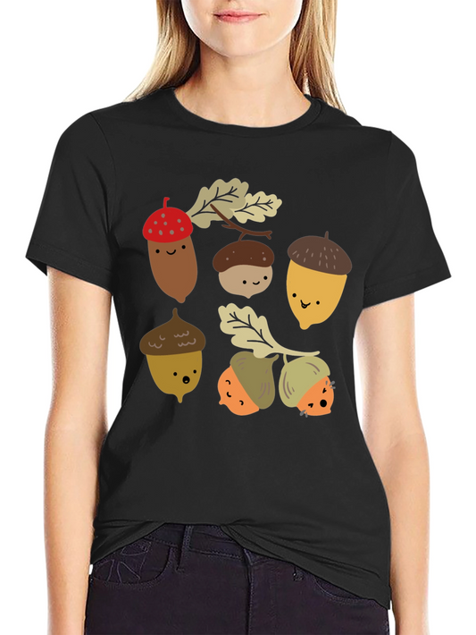 Cute Acorn Cartoon Graphic Tee