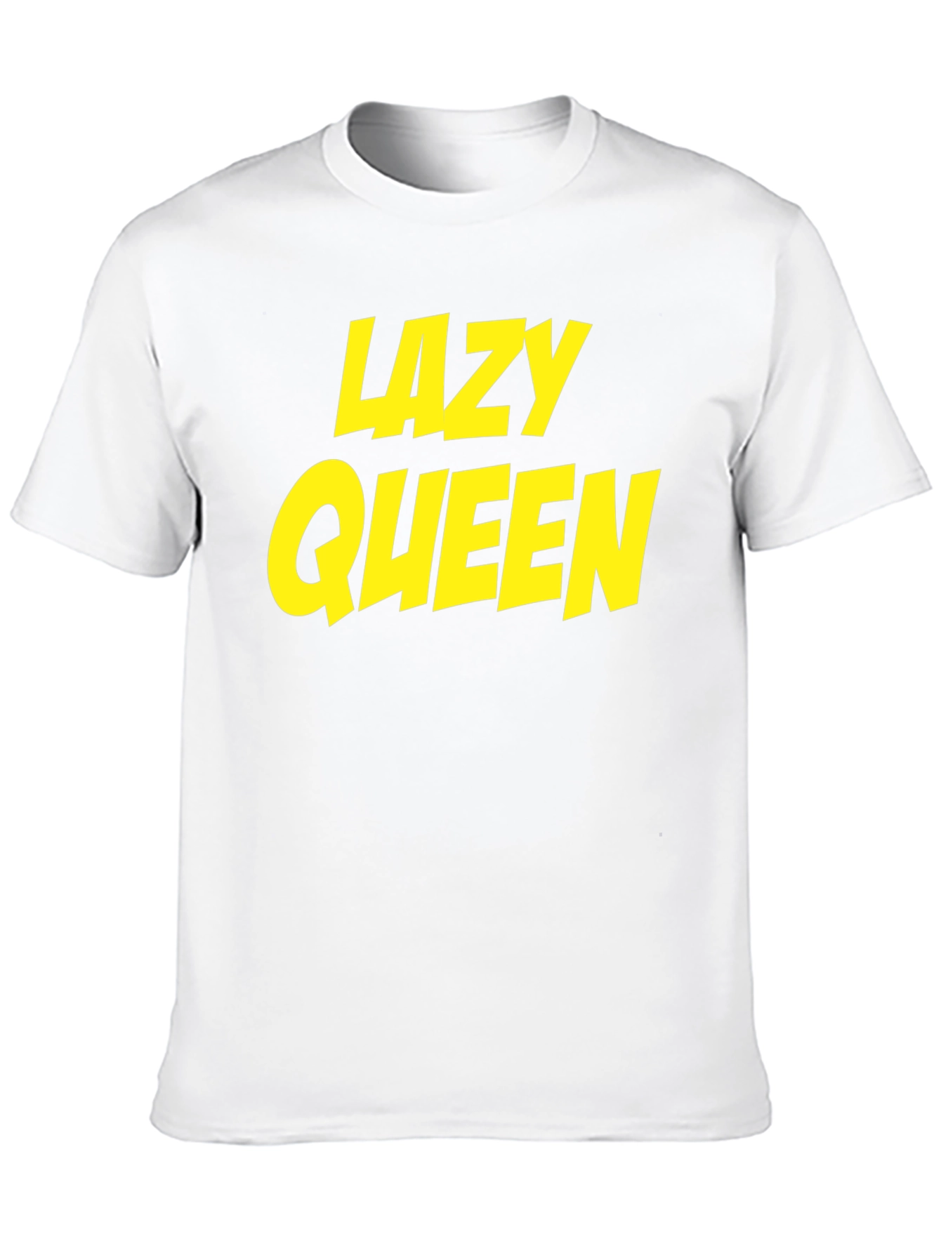 Lazy Queen Black Cotton Graphic Tee