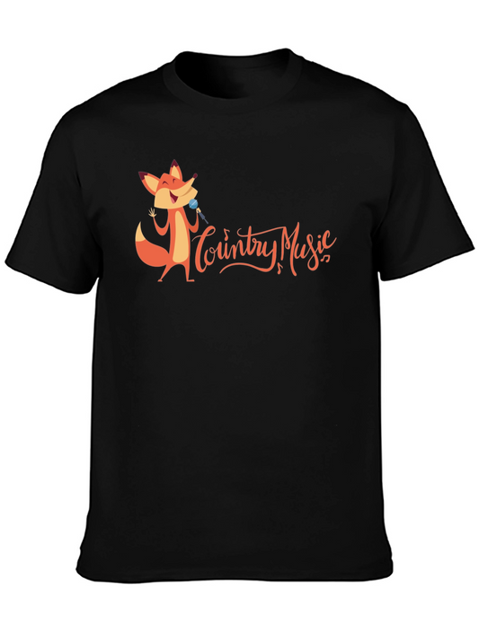 Country Music Fox Graphic T-Shirt
