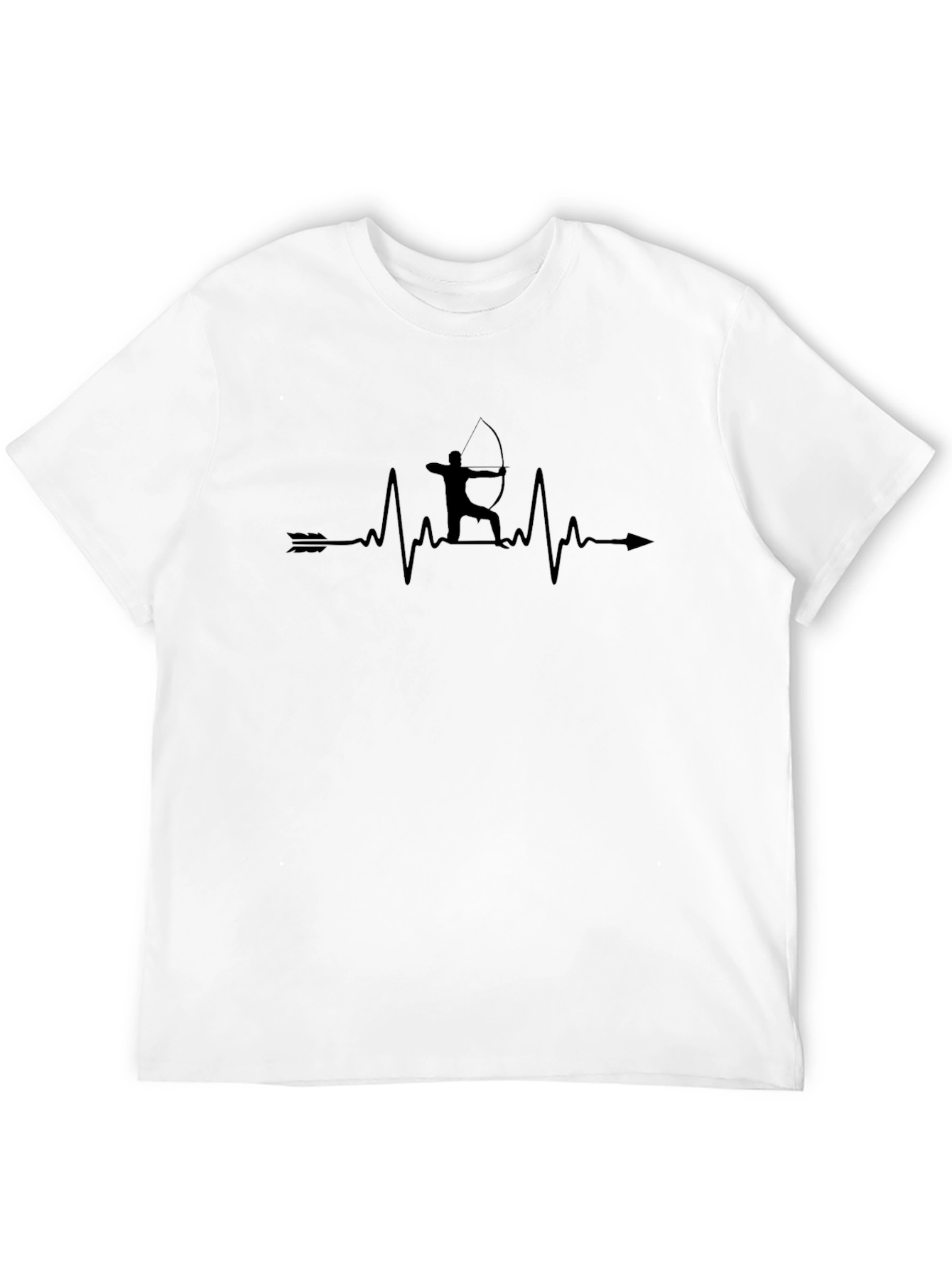 Archery Heartbeat T-Shirt - Black Graphic Tee
