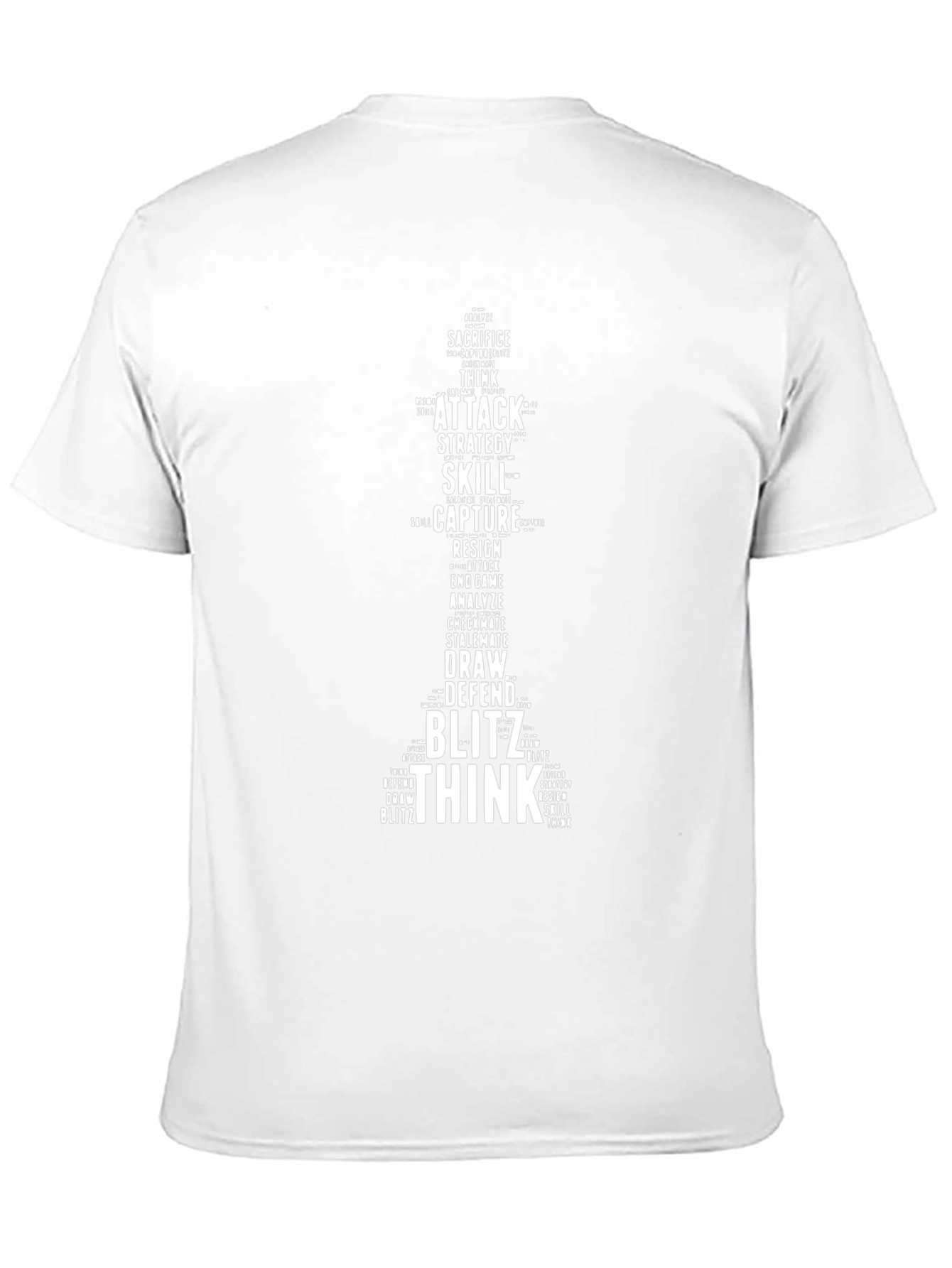 Chess Word Art T-Shirt - Black