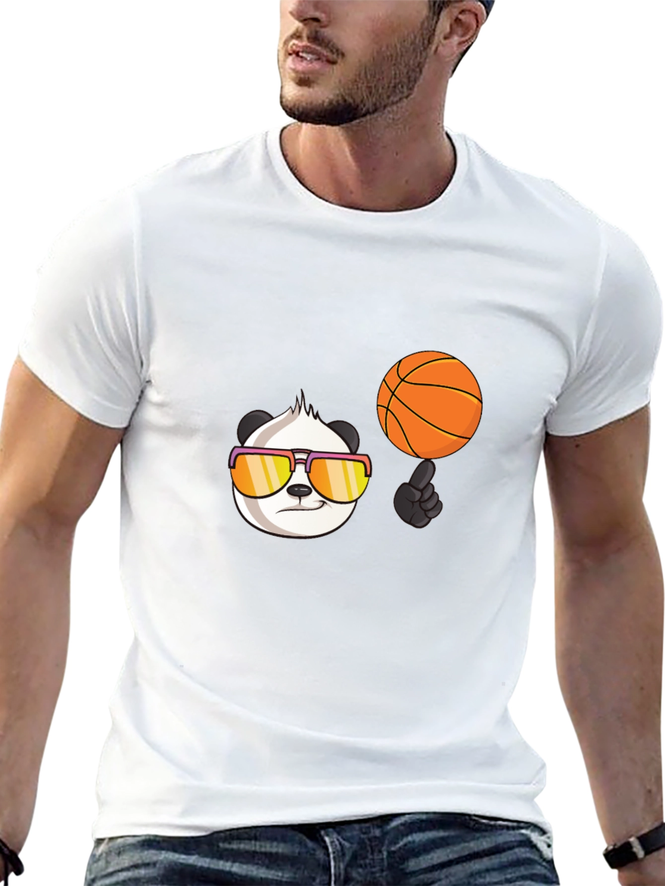 Cool Panda Basketball T-Shirt