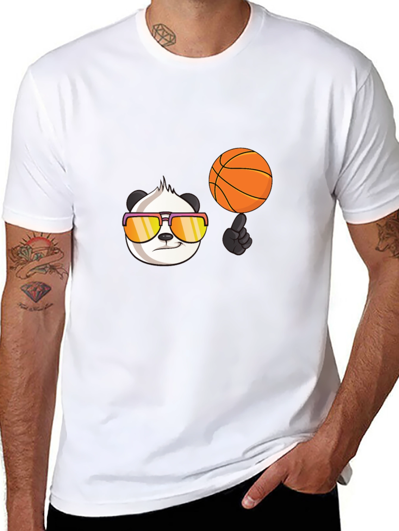 Cool Panda Basketball T-Shirt