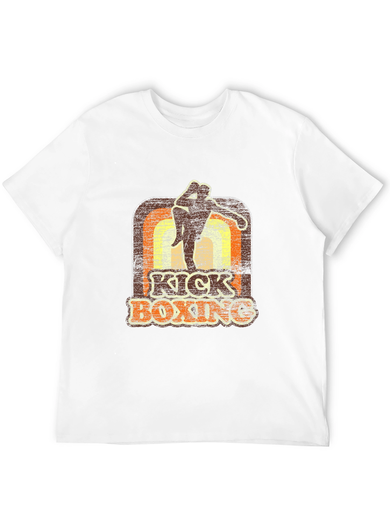 Kickboxing Retro Style Black T-Shirt
