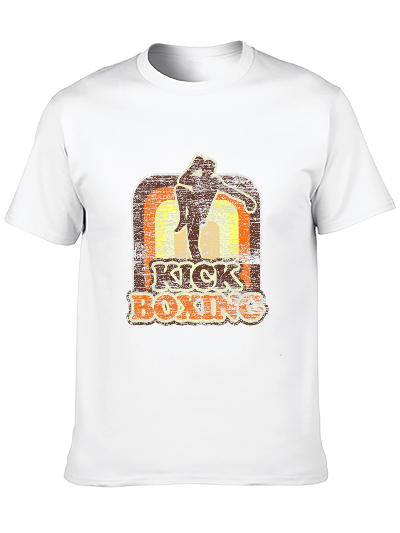 Kickboxing Retro Style Black T-Shirt