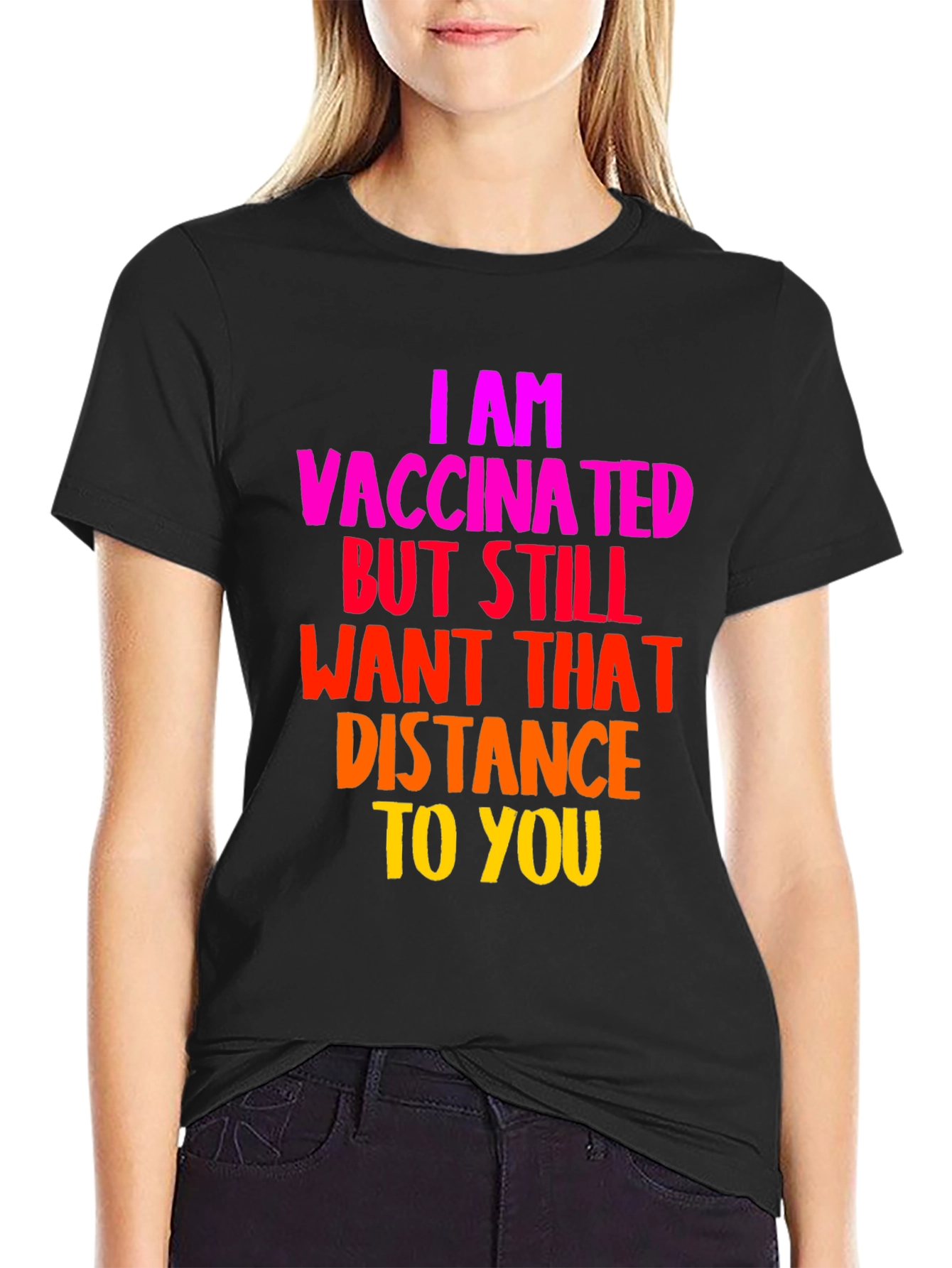 Vaccinated Distance T-Shirt - Funny Social Distancing Tee