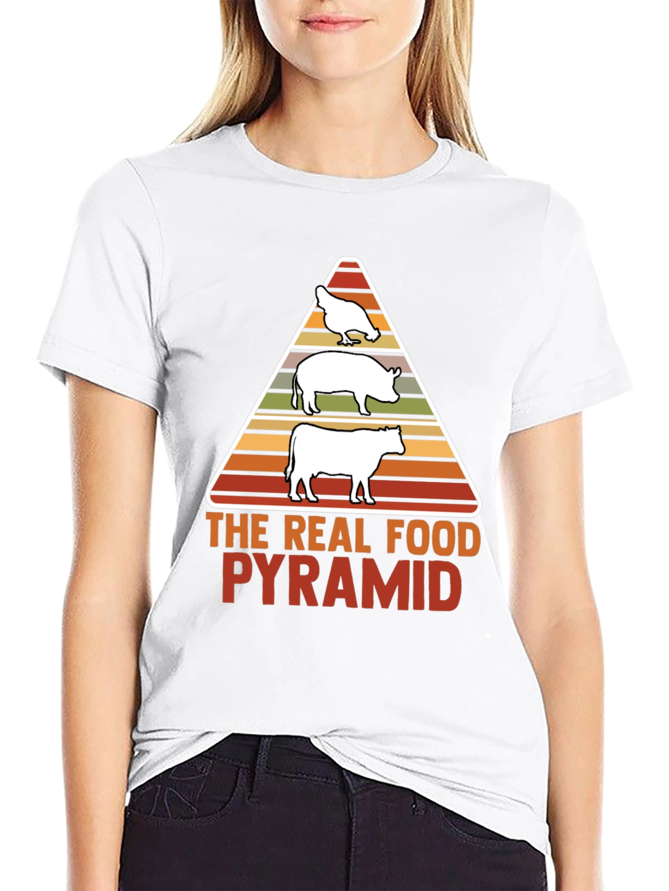 The Real Food Pyramid T-Shirt - Meat Lovers Tee