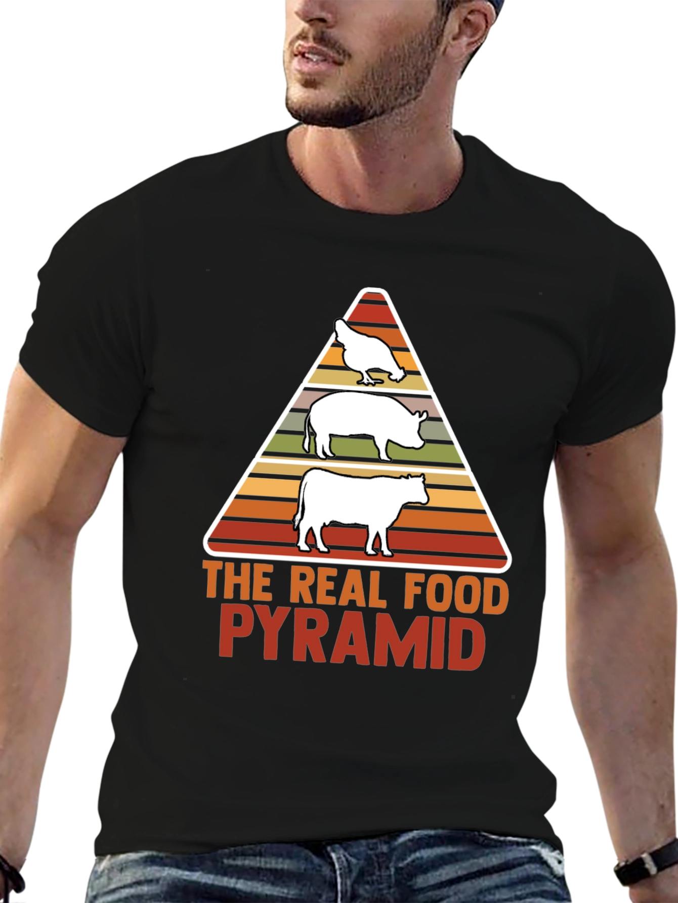 The Real Food Pyramid T-Shirt - Meat Lovers Tee