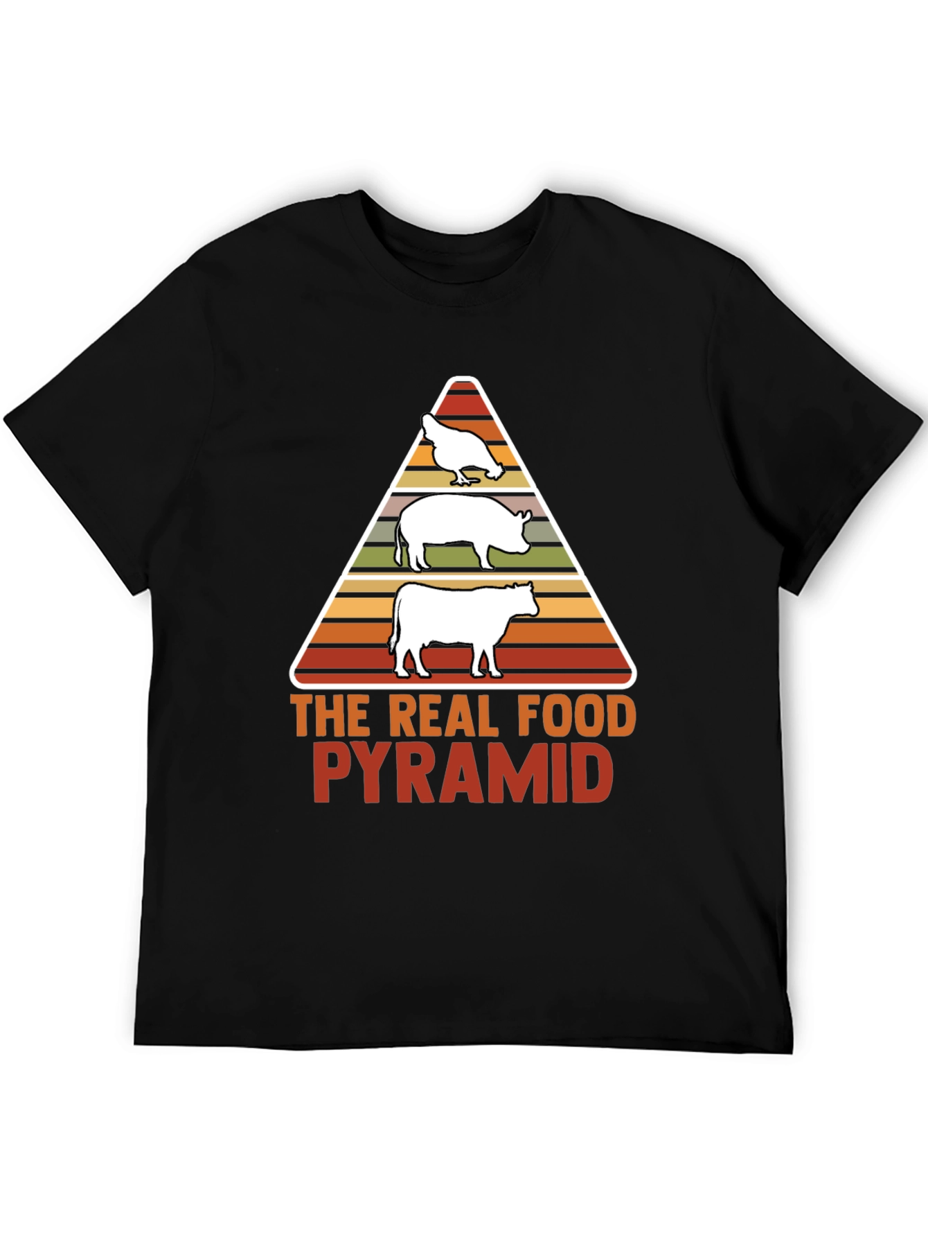 The Real Food Pyramid T-Shirt - Meat Lovers Tee