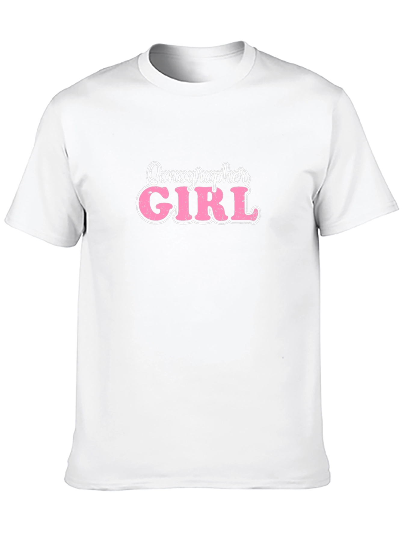 Sonographer Girl Graphic Tee - Black Cotton T-Shirt