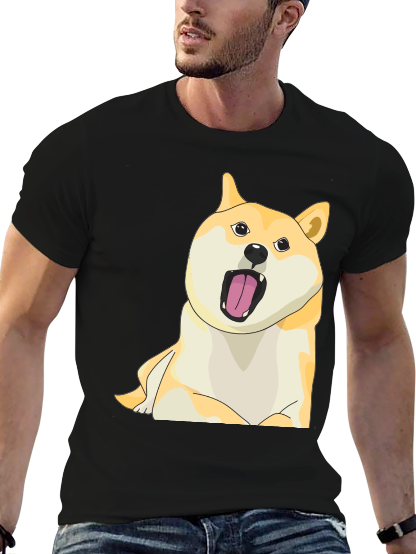 Dogecoin Meme T-Shirt - Unisex Black Tee