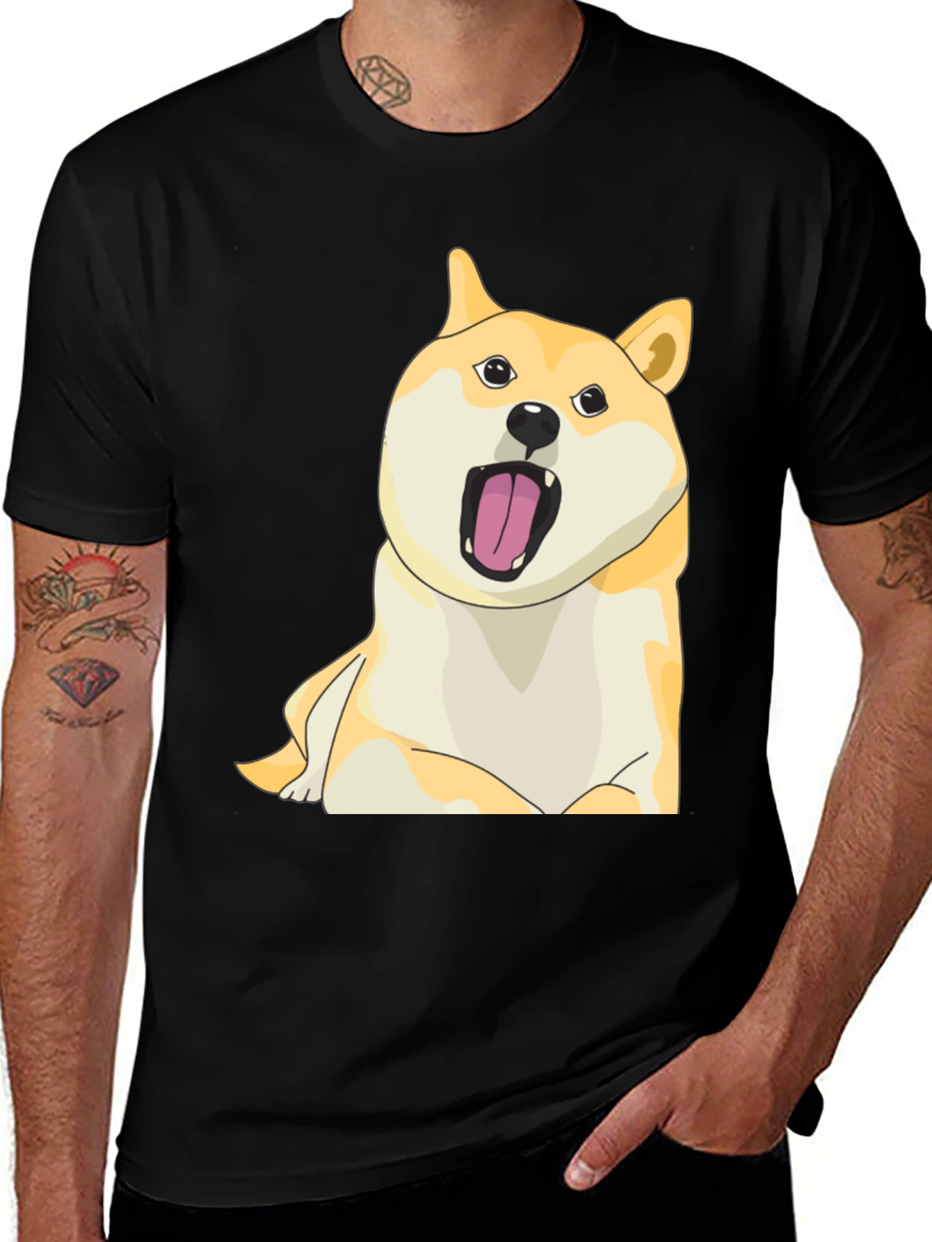 Dogecoin Meme T-Shirt - Unisex Black Tee