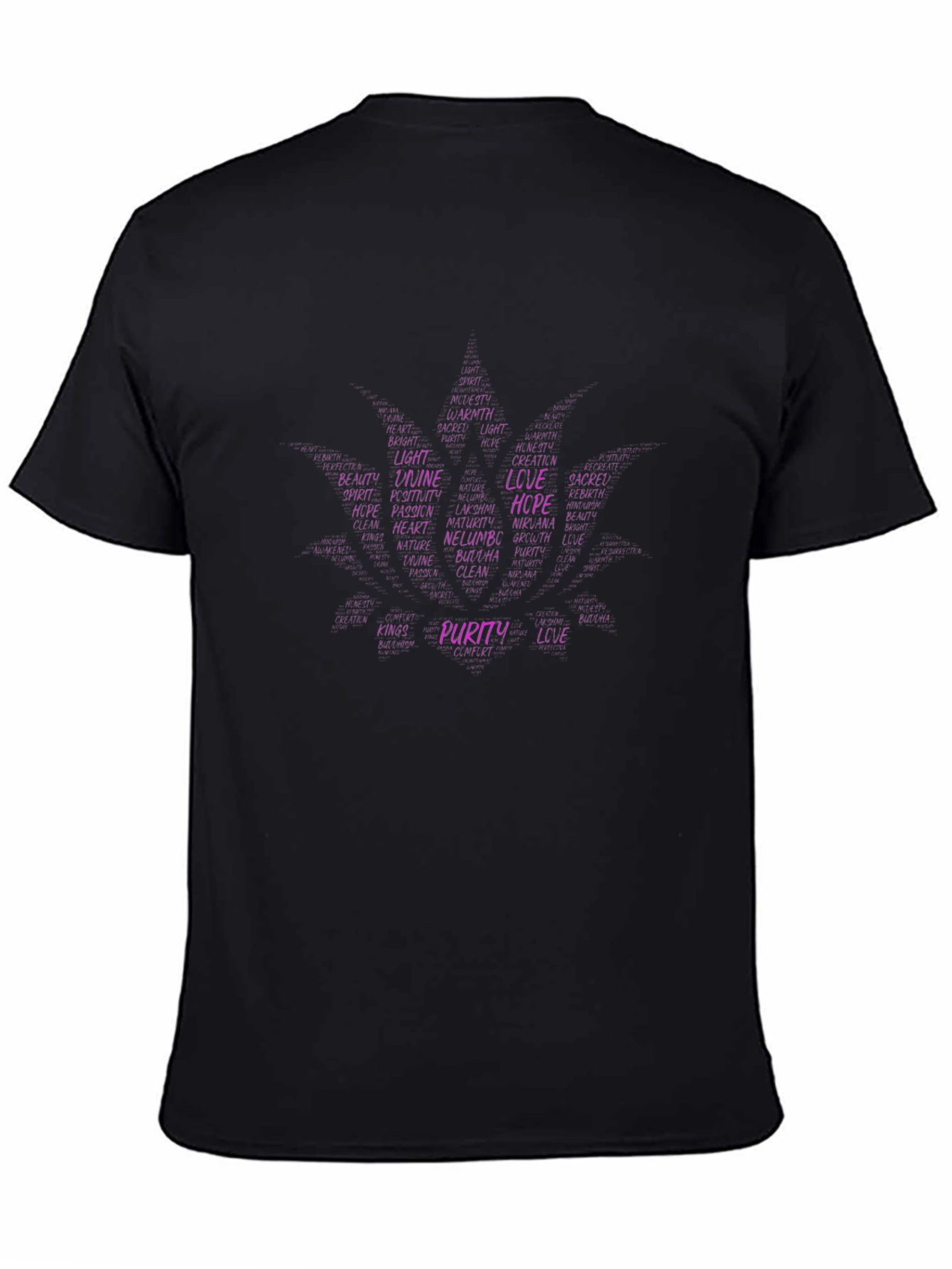 Lotus Flower Word Art T-Shirt