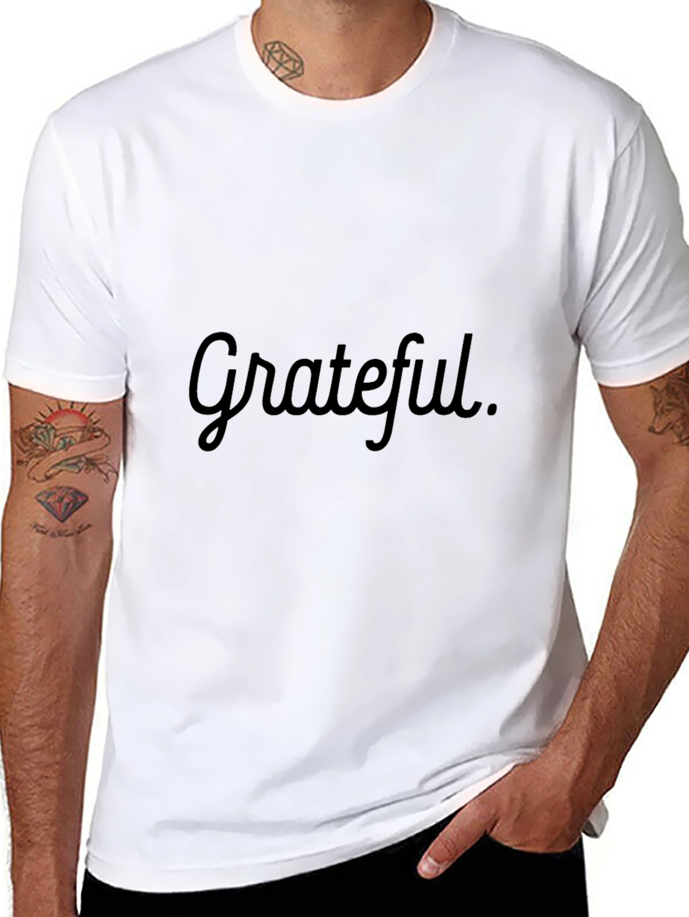 Grateful Black T-Shirt - Soft & Stylish