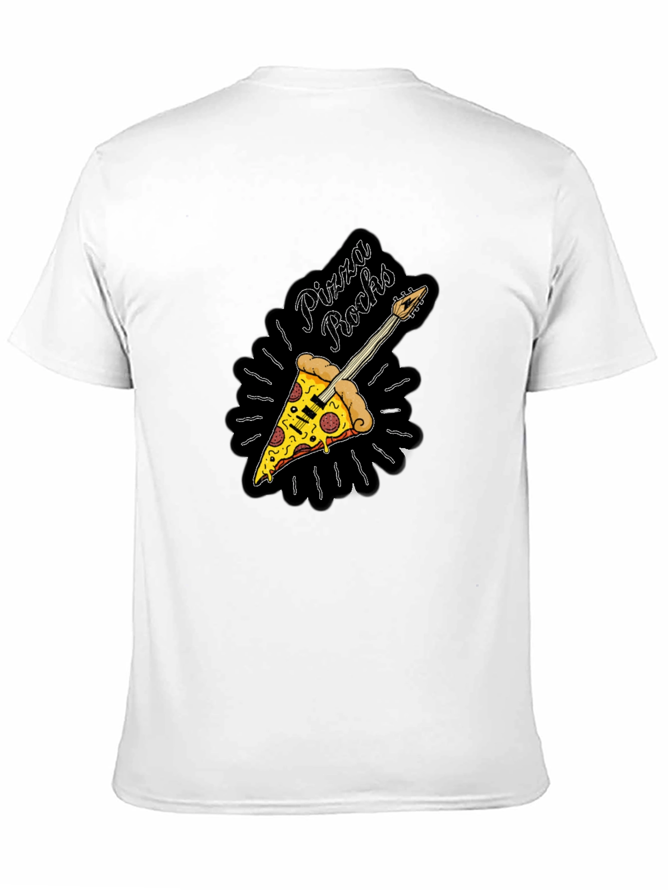Pizza Rocks Black Graphic Tee