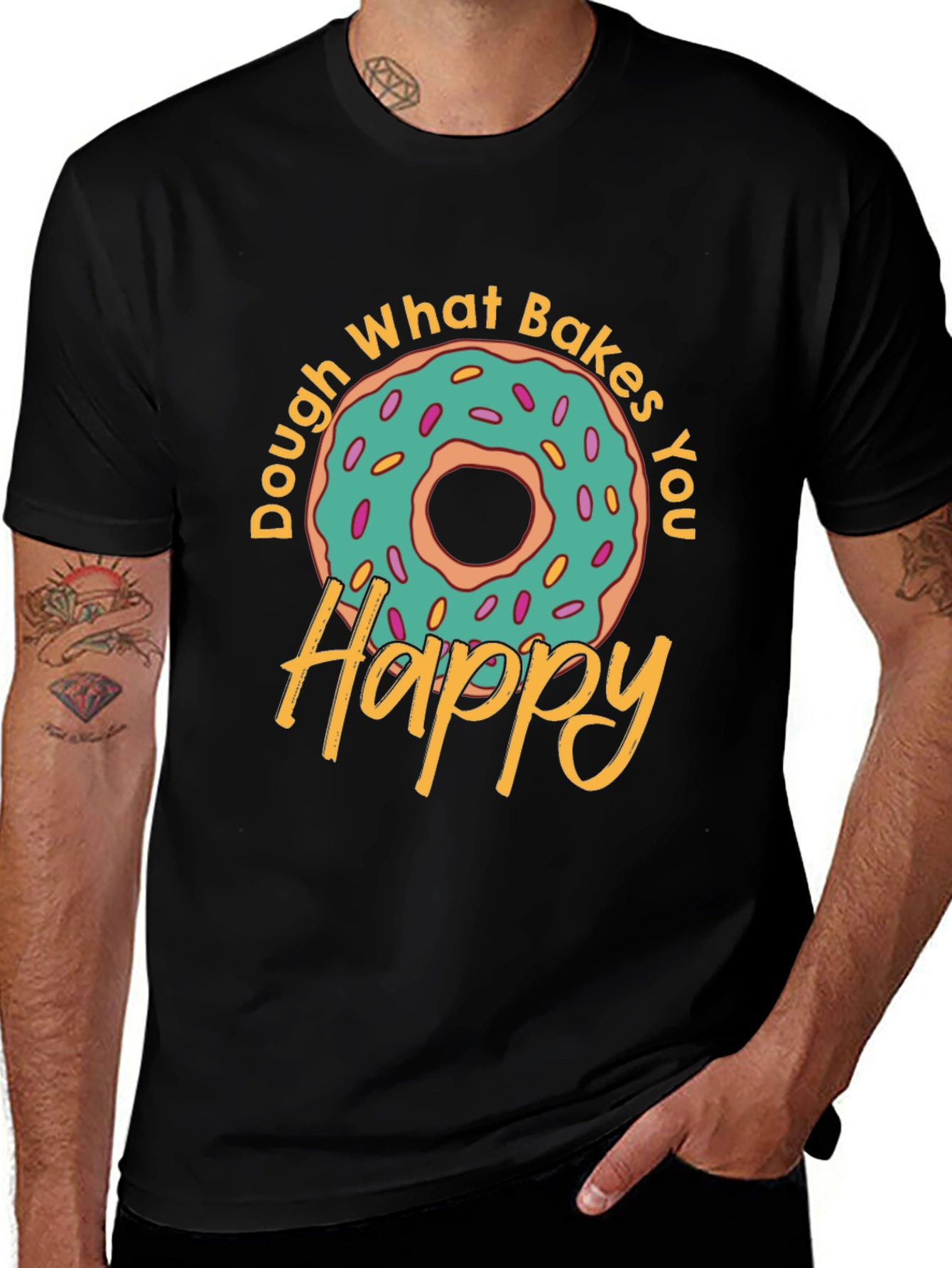 Doughnut Happy T-Shirt - Novelty Food Tee