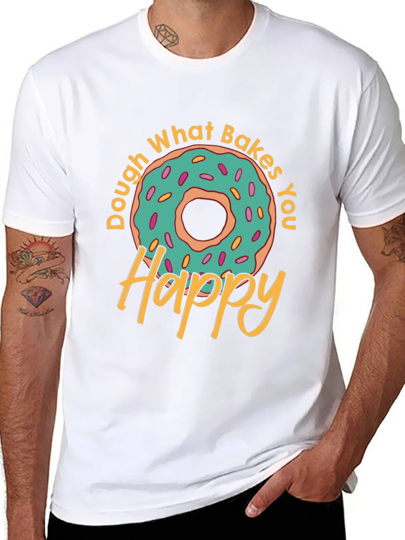 Doughnut Happy T-Shirt - Novelty Food Tee