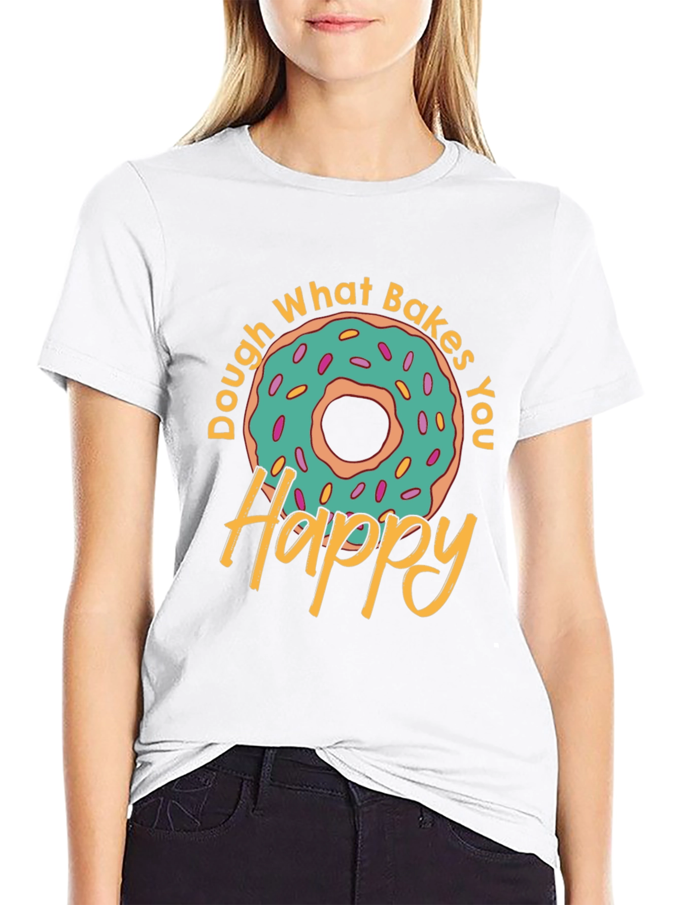 Doughnut Happy T-Shirt - Novelty Food Tee