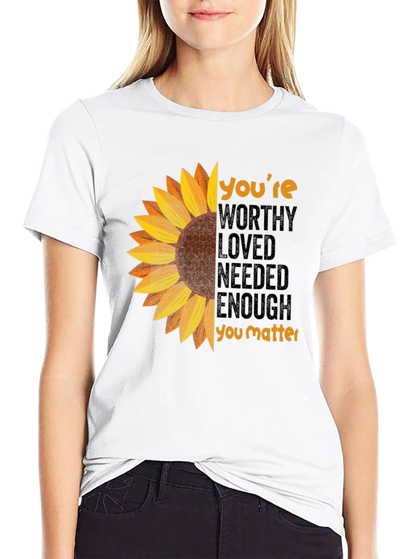 Sunflower Positive Affirmation Graphic Tee