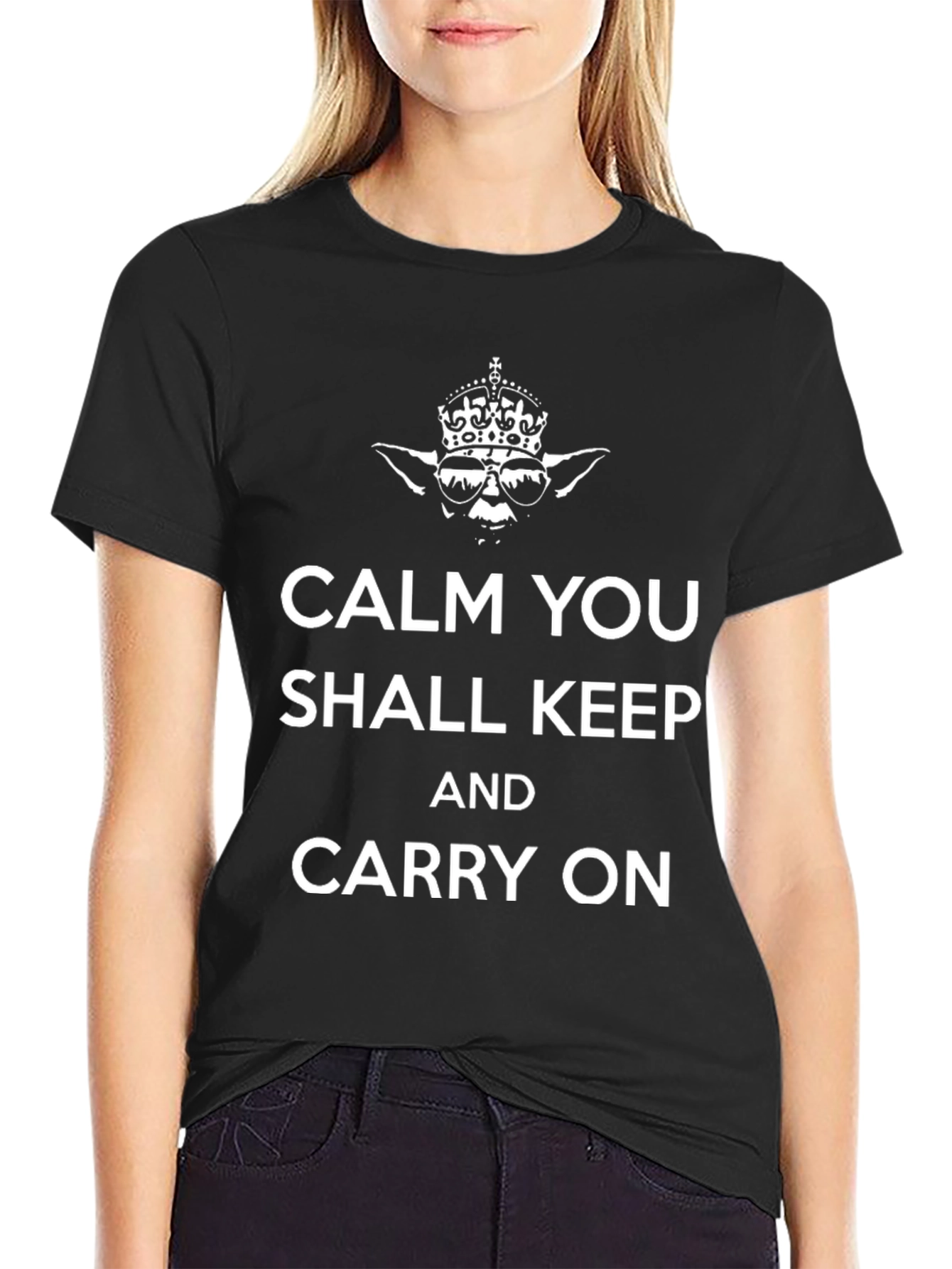 Calm You Shall Keep Yoda Graphic Tee
