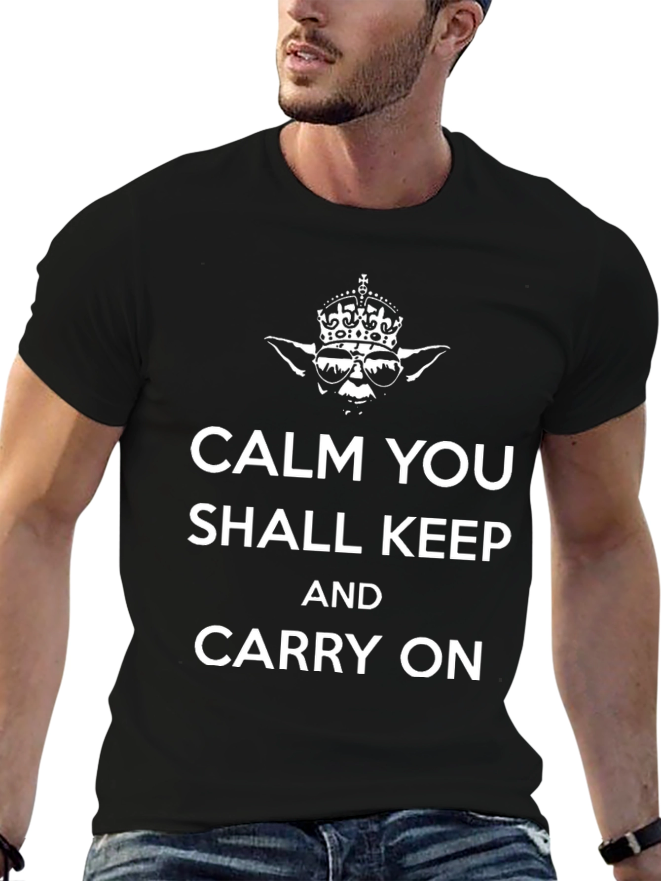 Calm You Shall Keep Yoda Graphic Tee