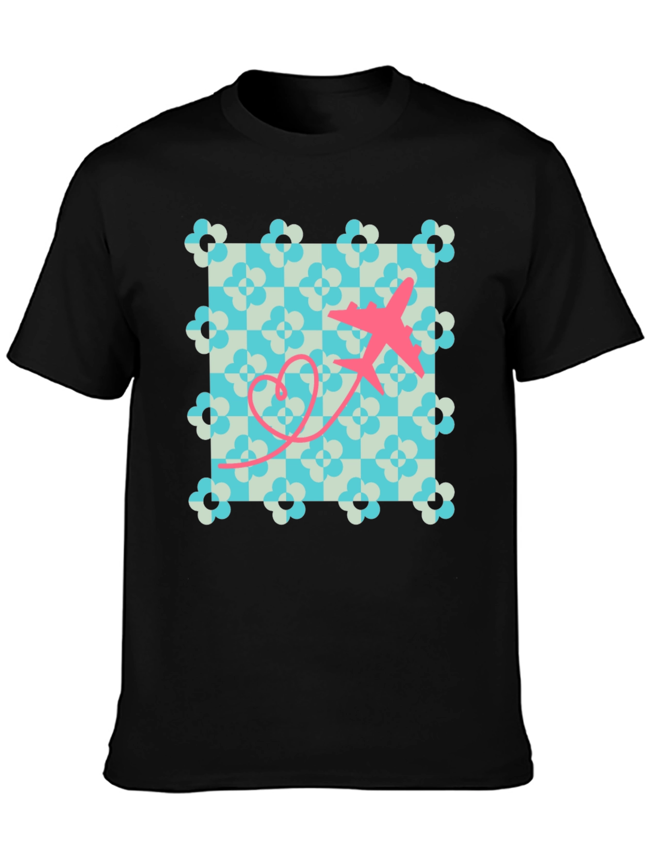 Retro Airplane Heart T-Shirt