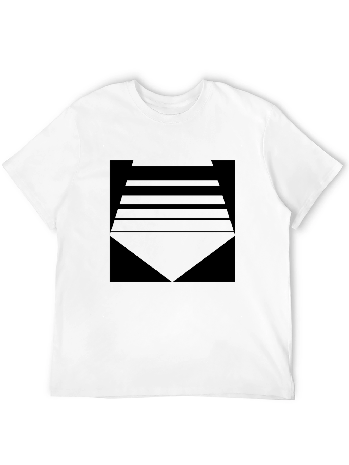 Abstract Geometric Black T-Shirt