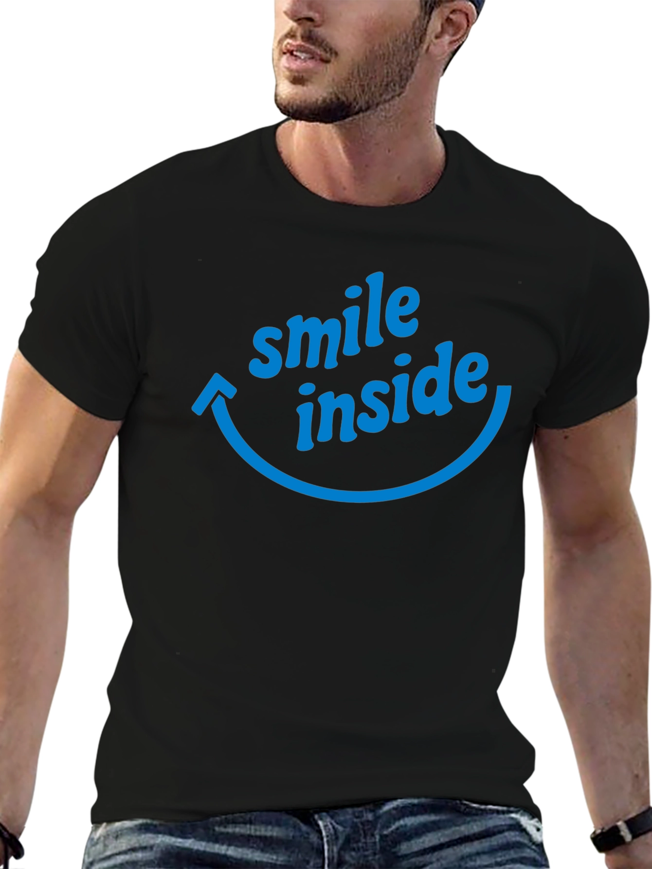 Smile Inside Graphic T-Shirt - Black