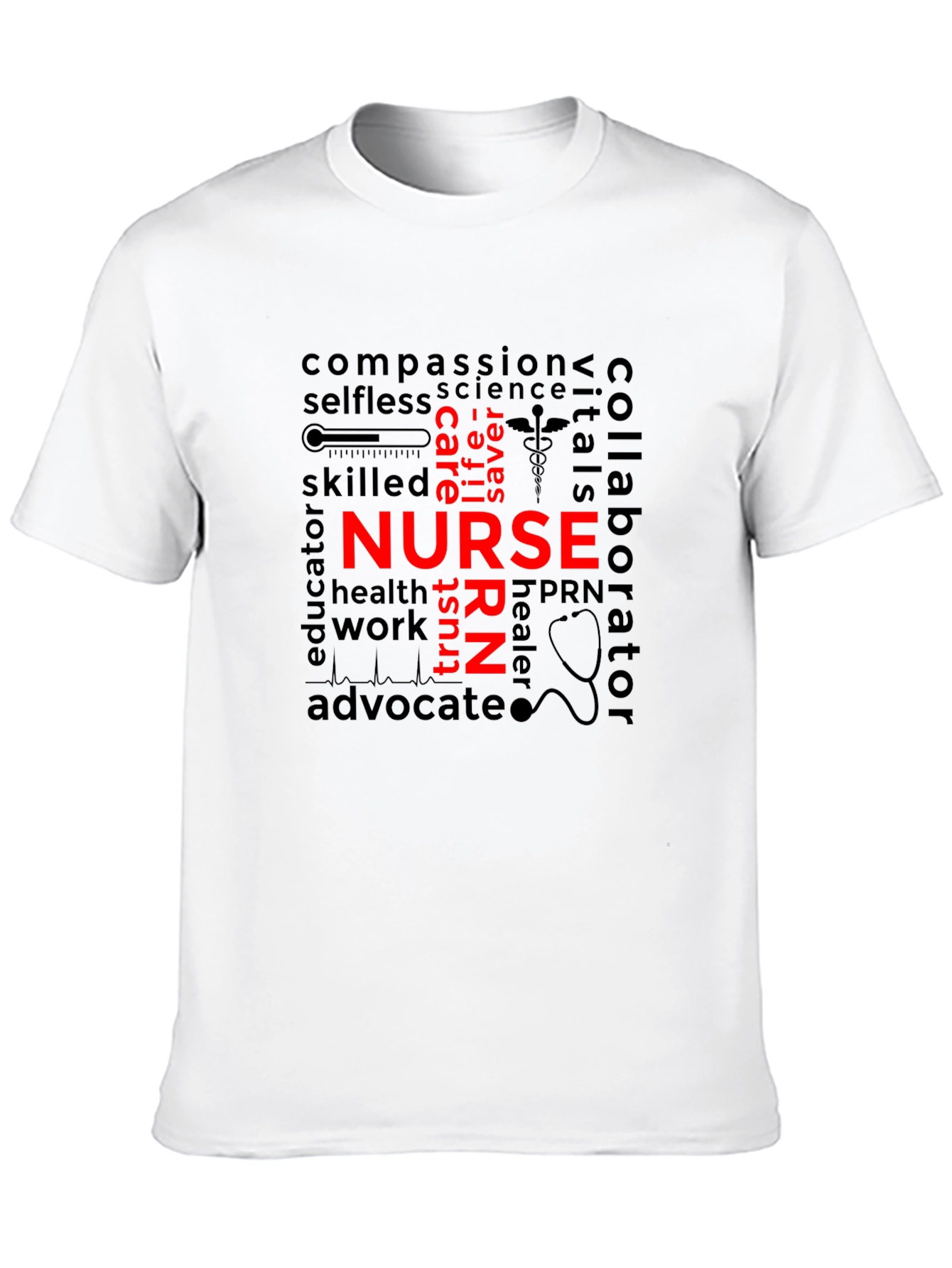 Nurse Word Cloud T-Shirt - RN Appreciation Tee